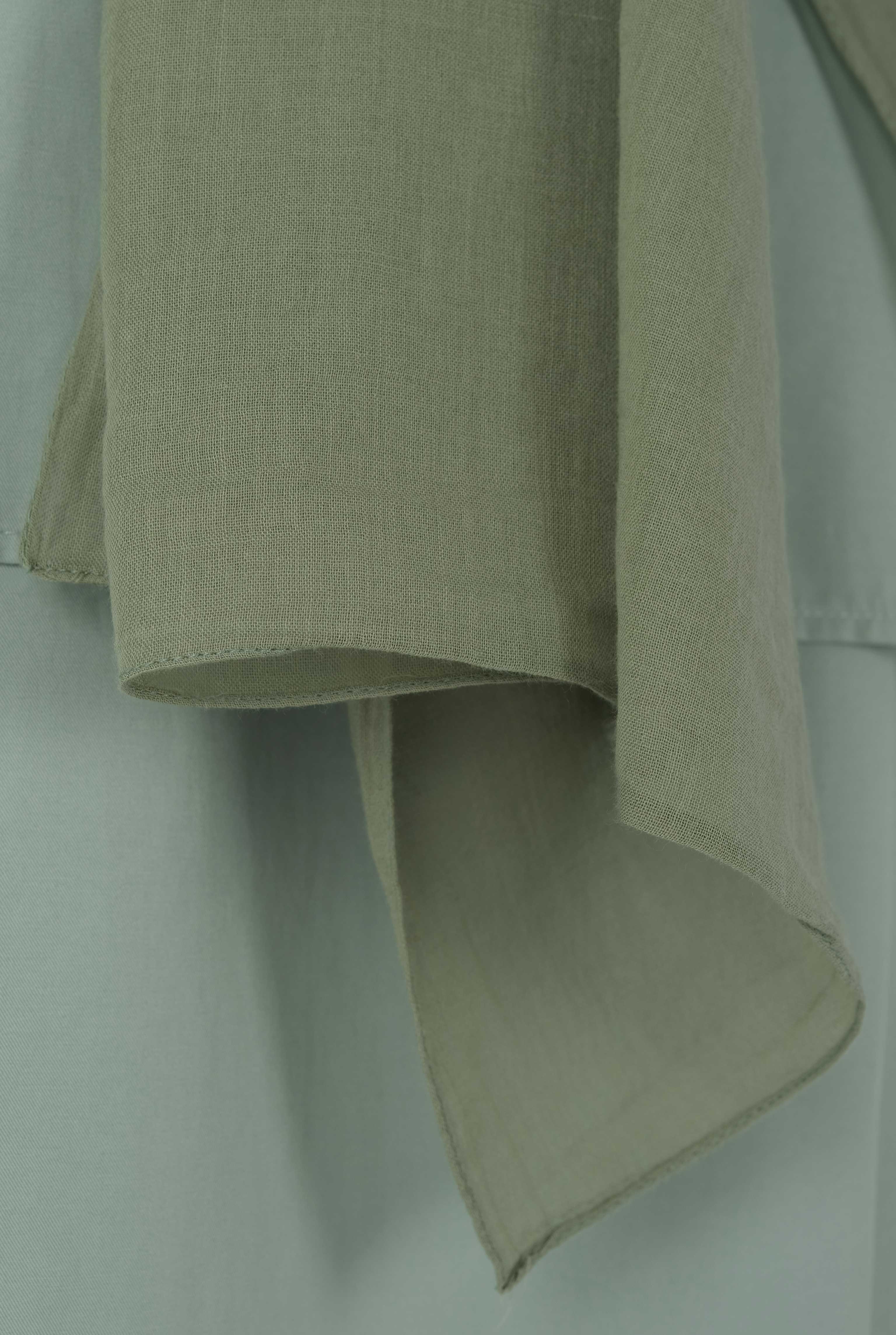 Cotton Shawl Dark Almond Green - 3
