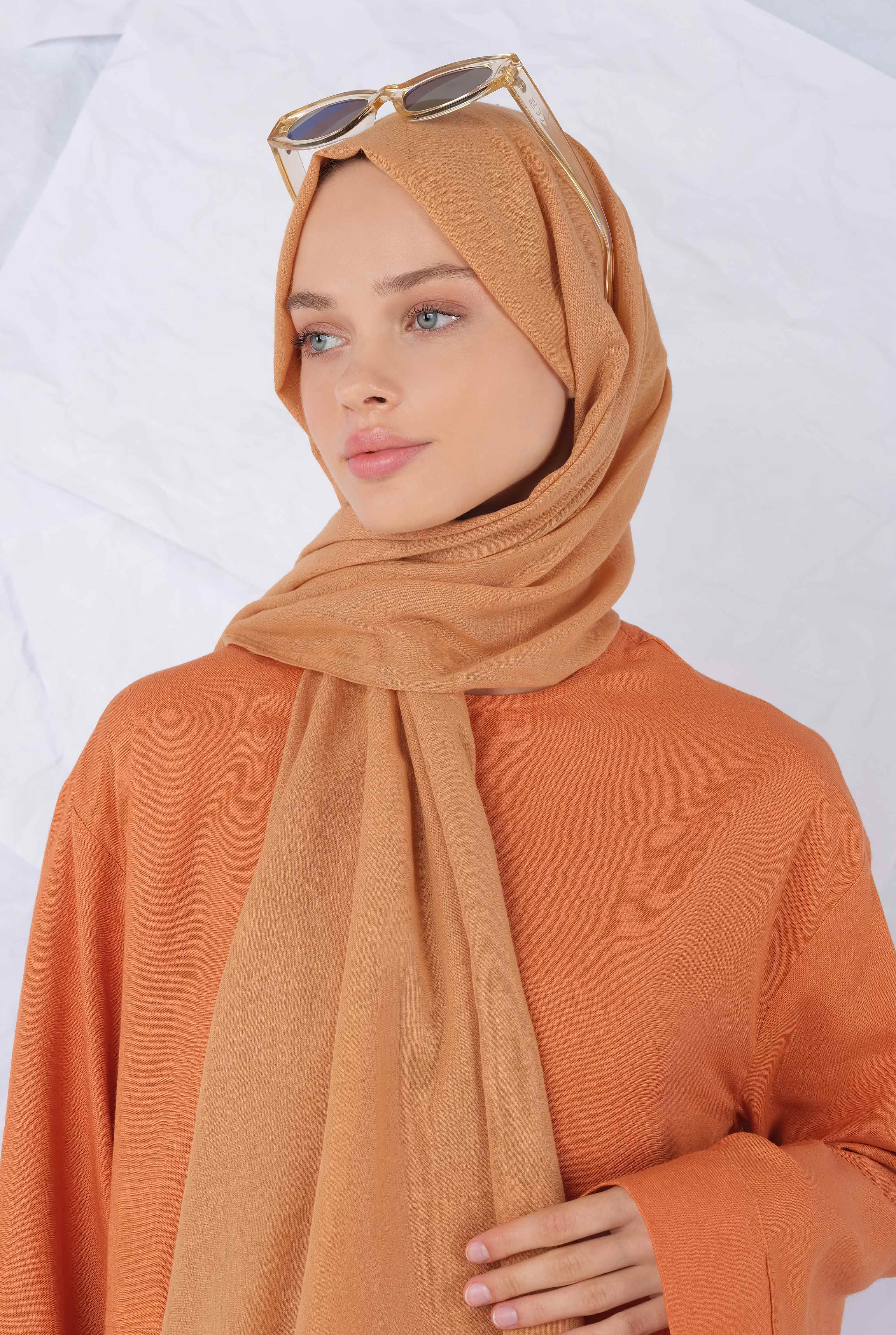 Cotton Shawl Light Salmon - HE-QA
