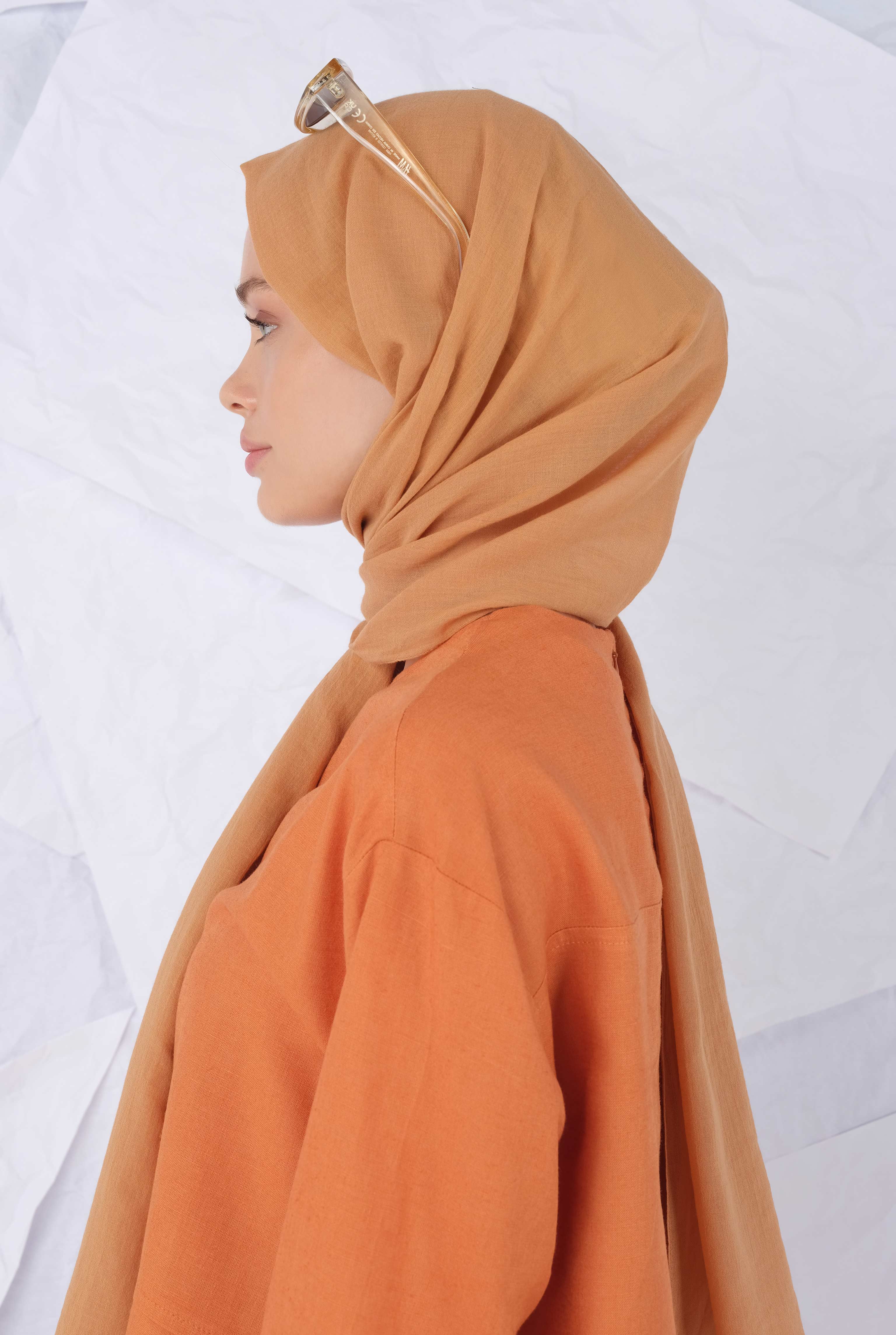 Cotton Shawl Light Salmon - 2