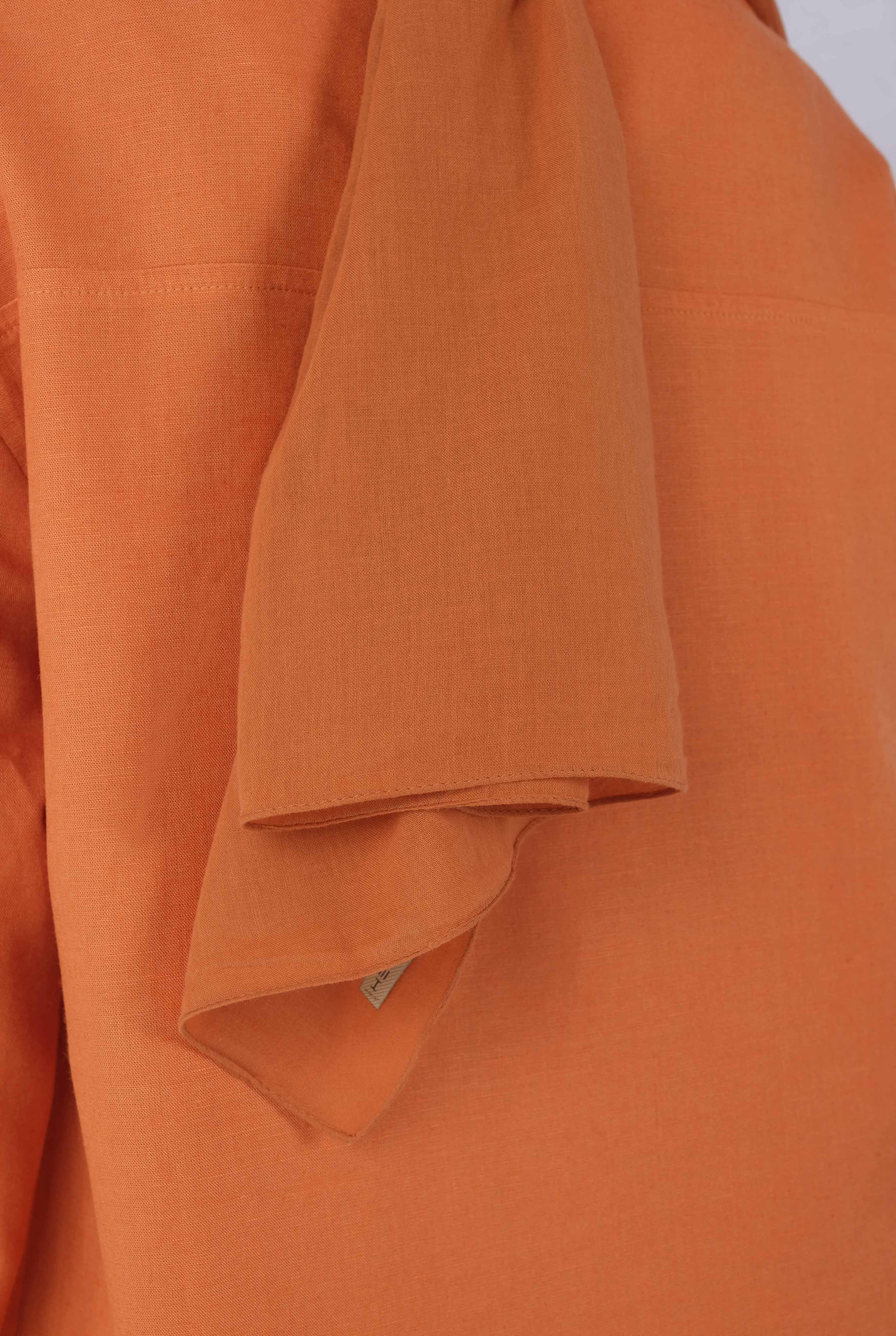 Cotton Shawl Dark Salmon - 4