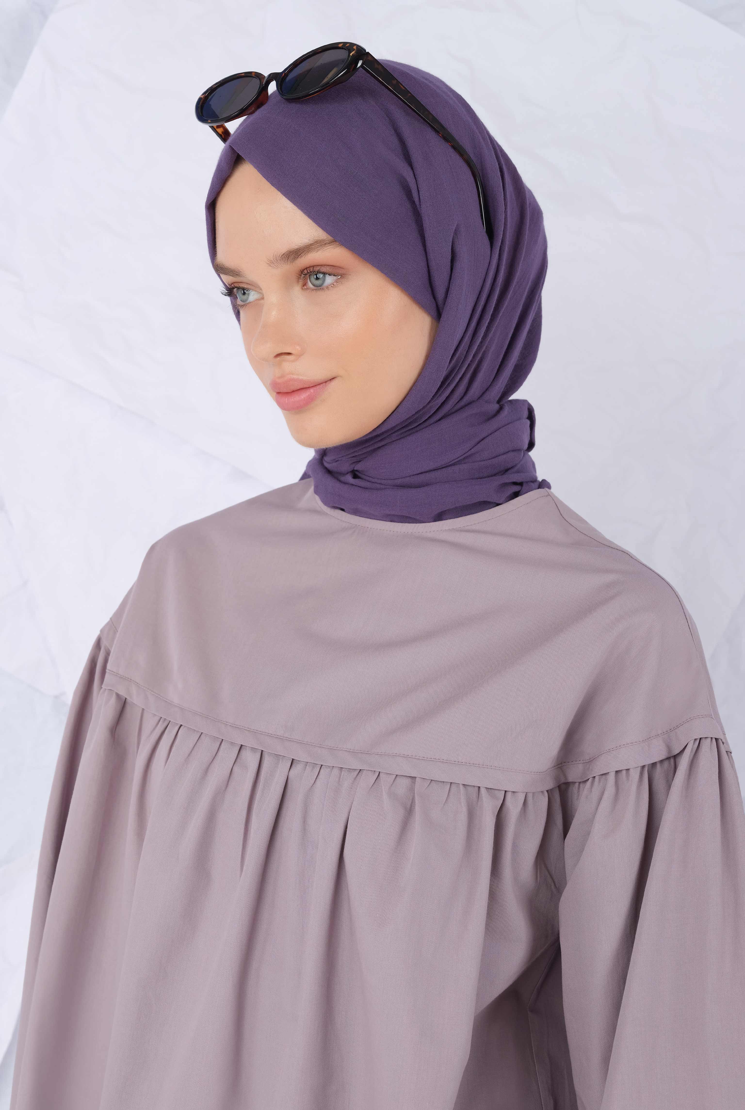 Cotton Shawl Violet - HE-QA
