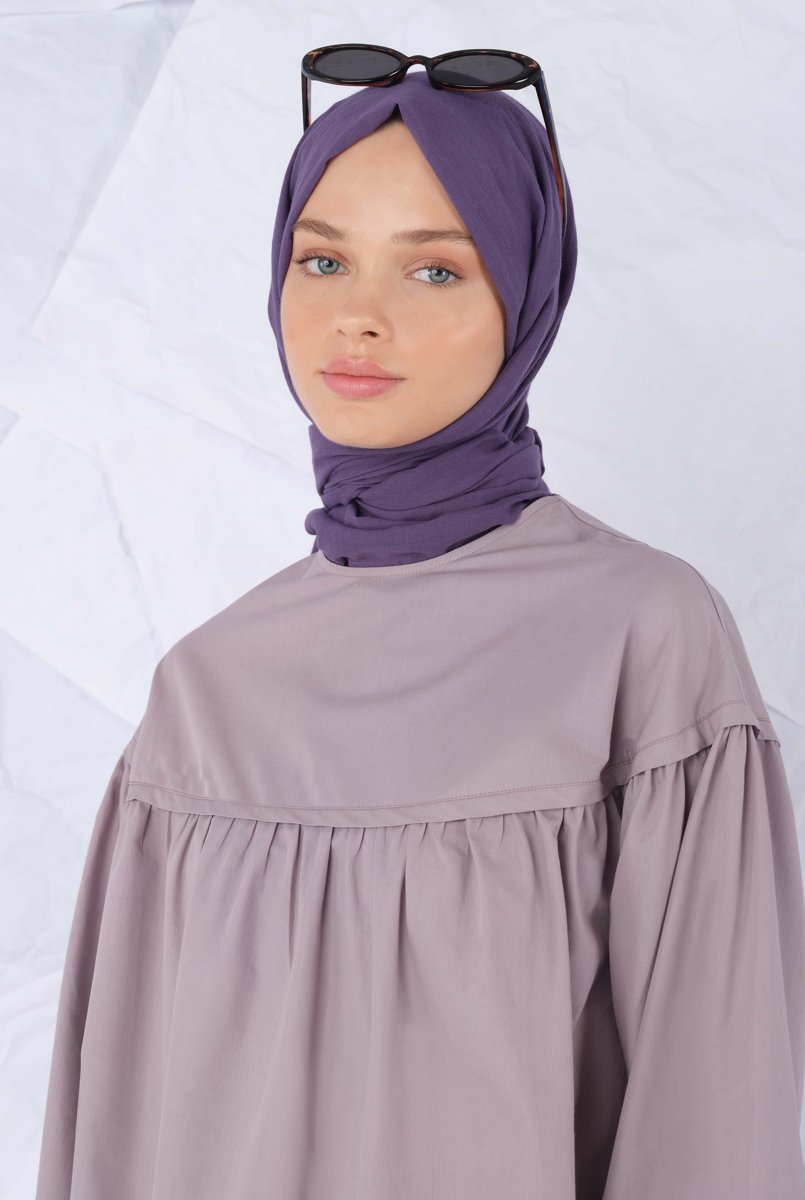 Cotton Shawl Violet - 2