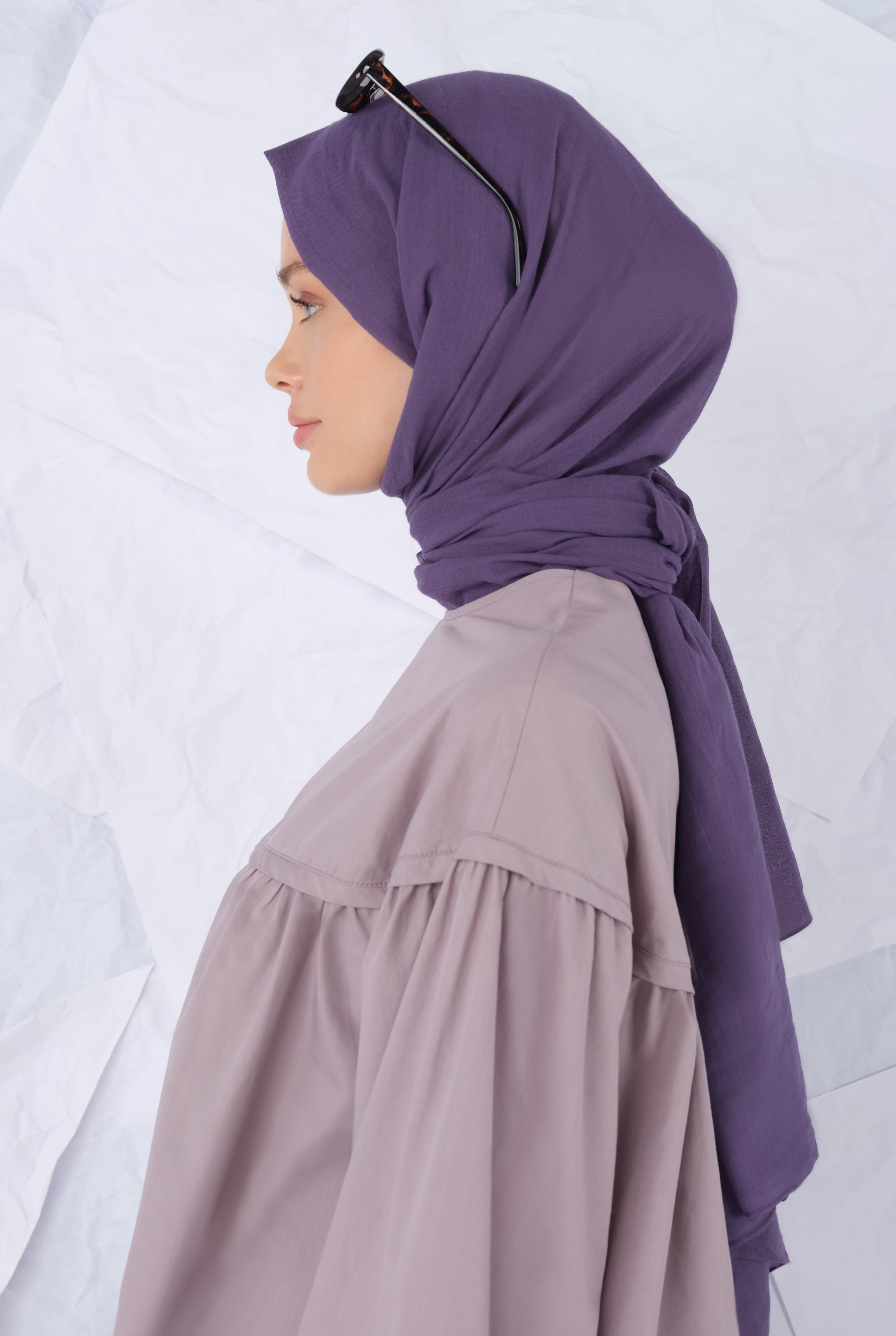 Cotton Shawl Violet - 3