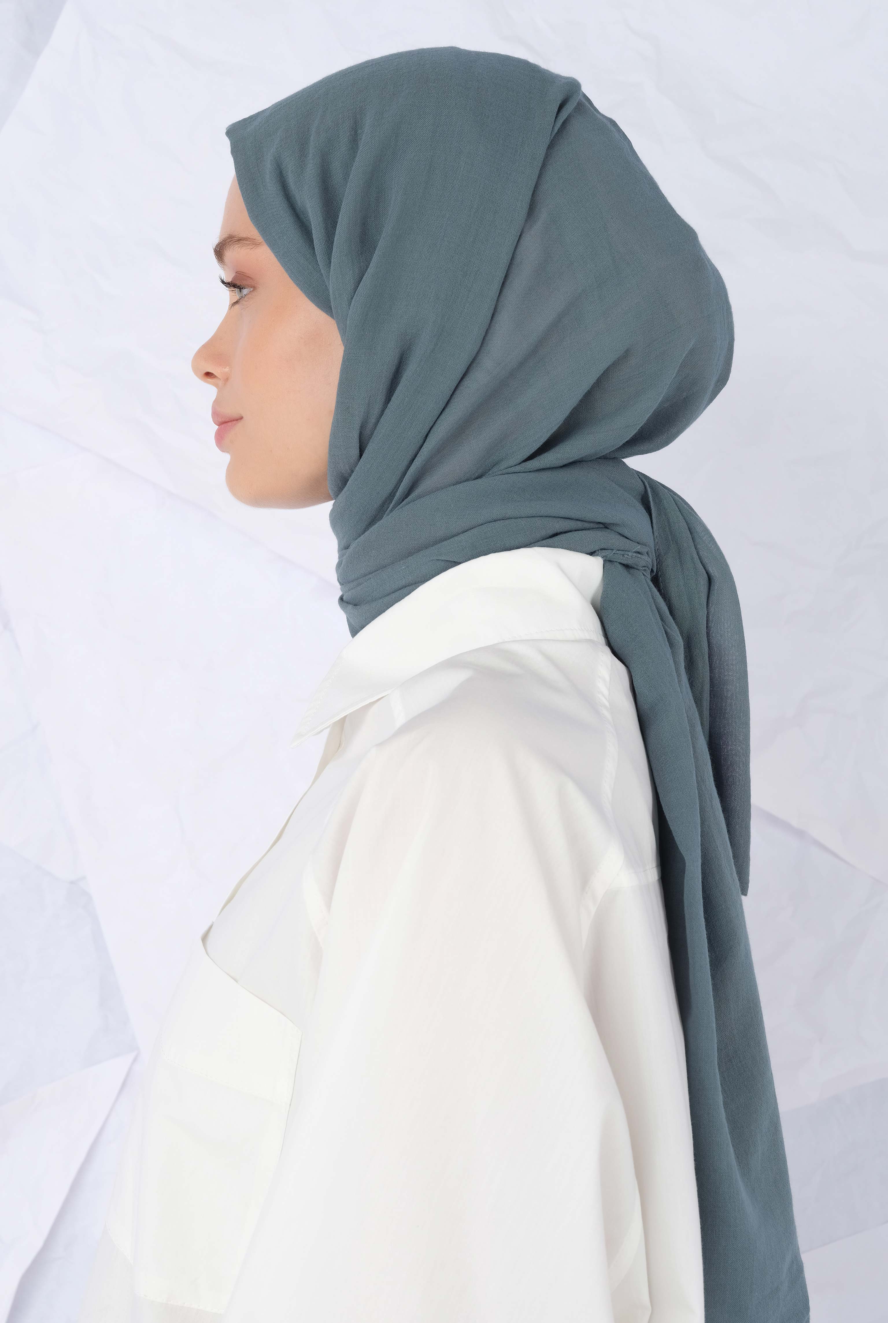 Cotton Shawl Ocean - 3