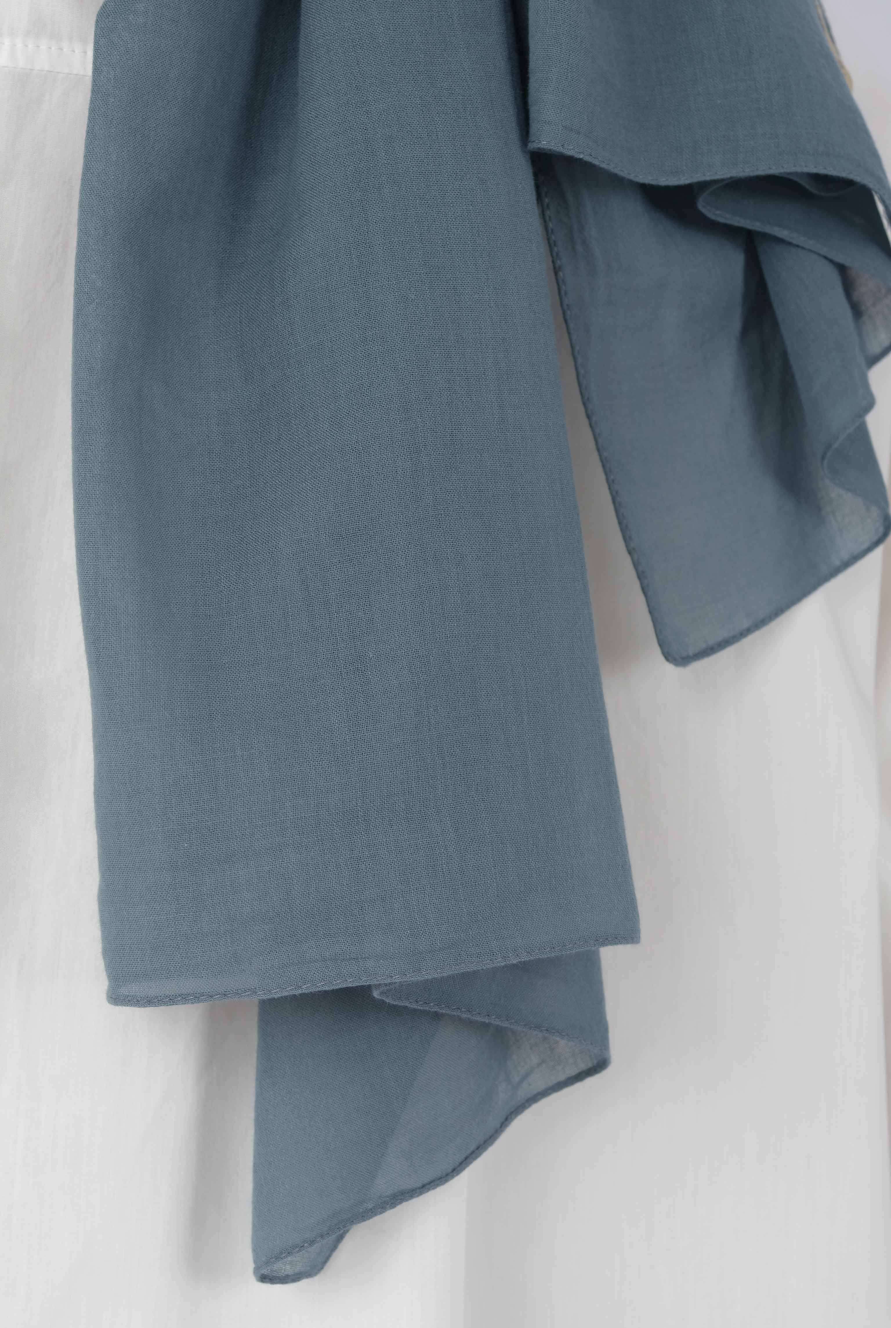 Cotton Shawl Ocean - 4