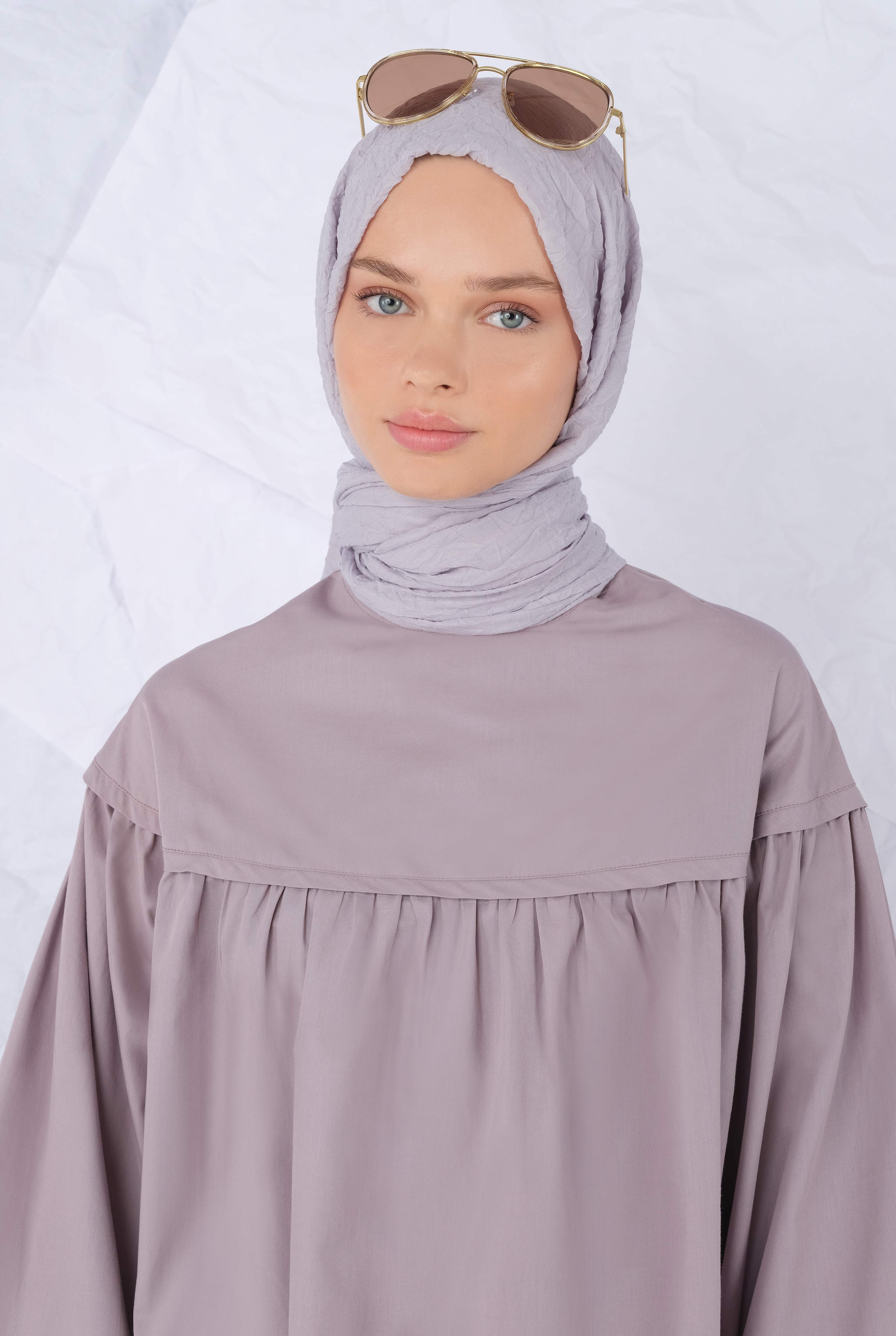 Wrinkled Shawl Light Lavender - 2