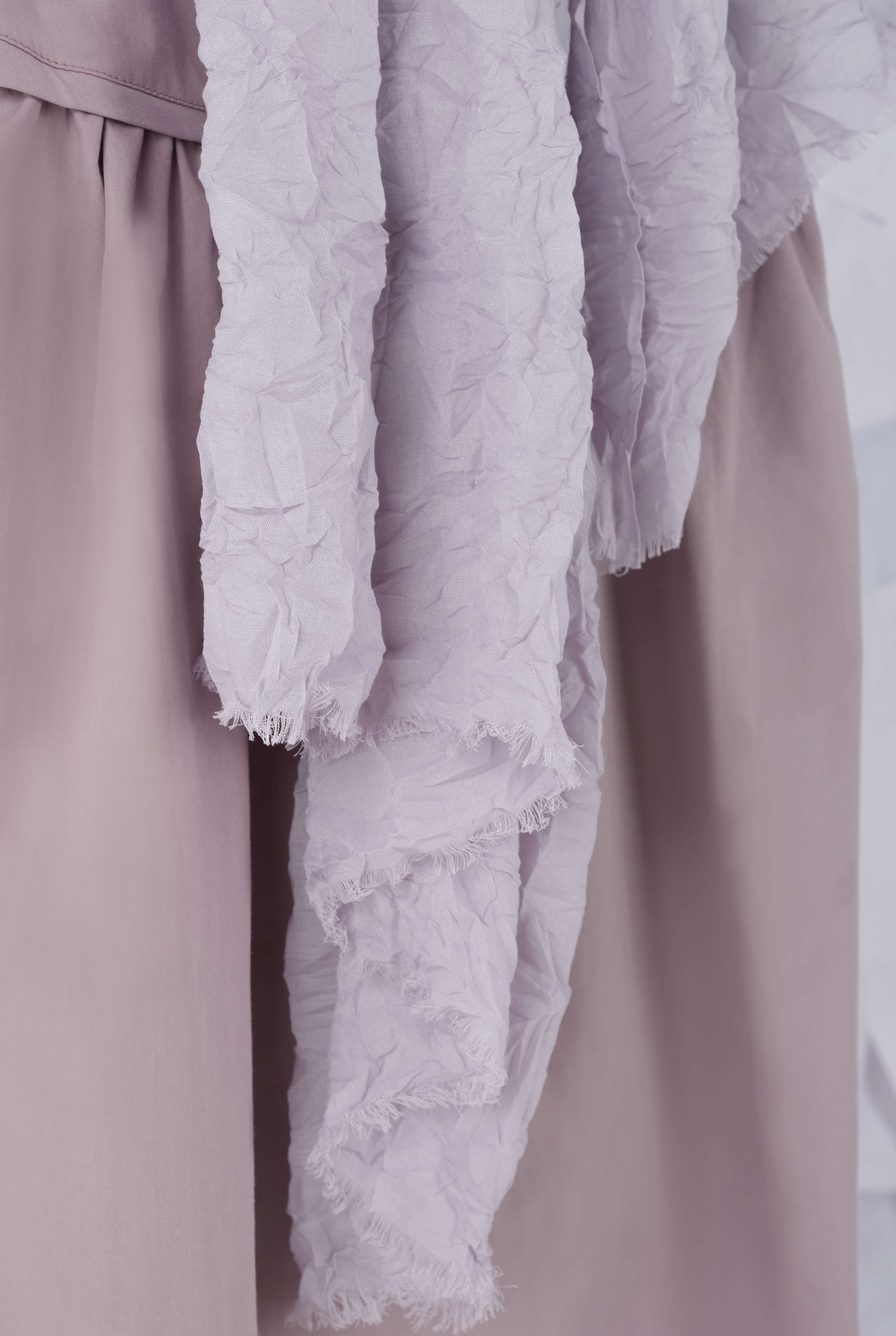 Wrinkled Shawl Light Lavender - 4