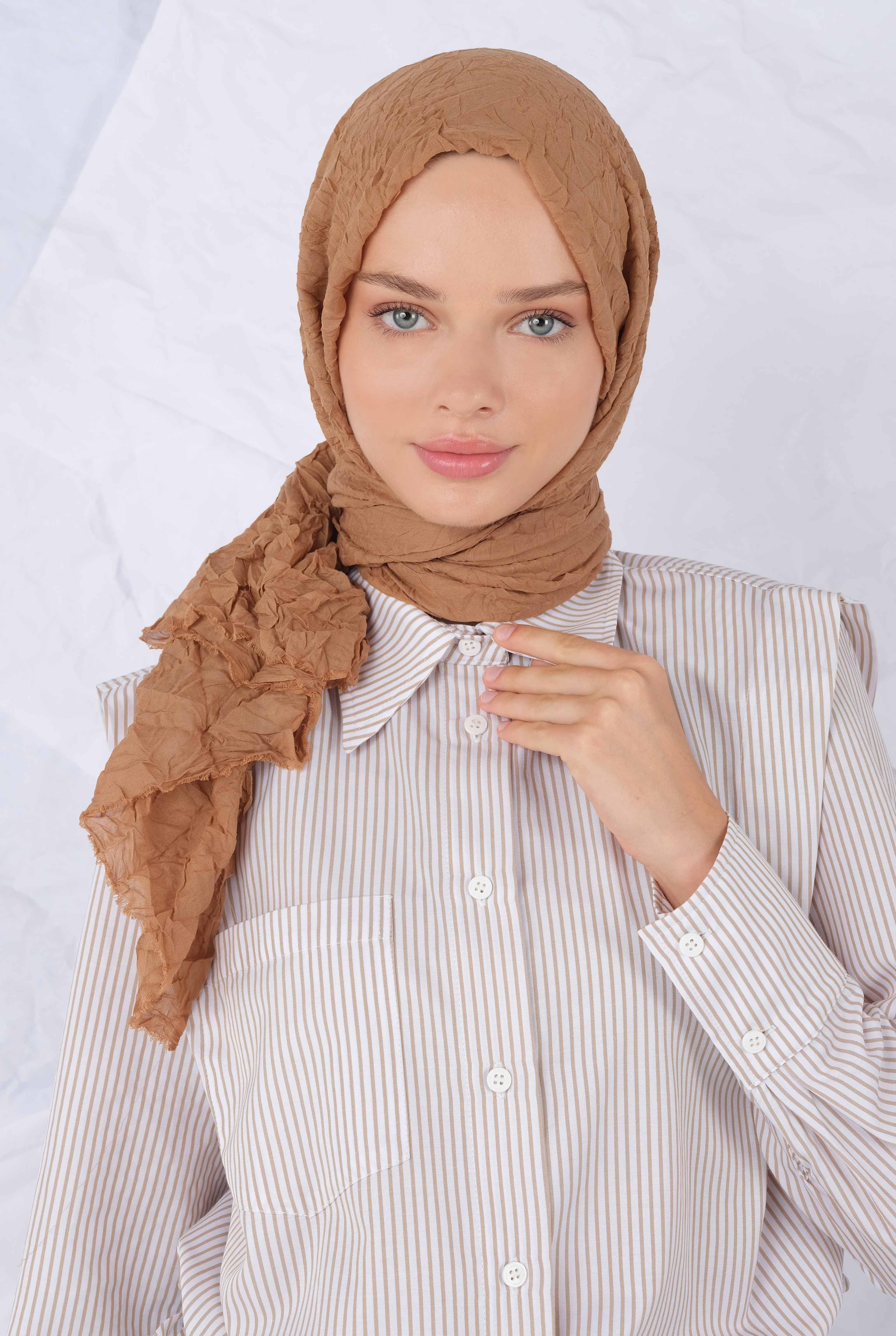 Wrinkled Shawl Salmon - HE-QA