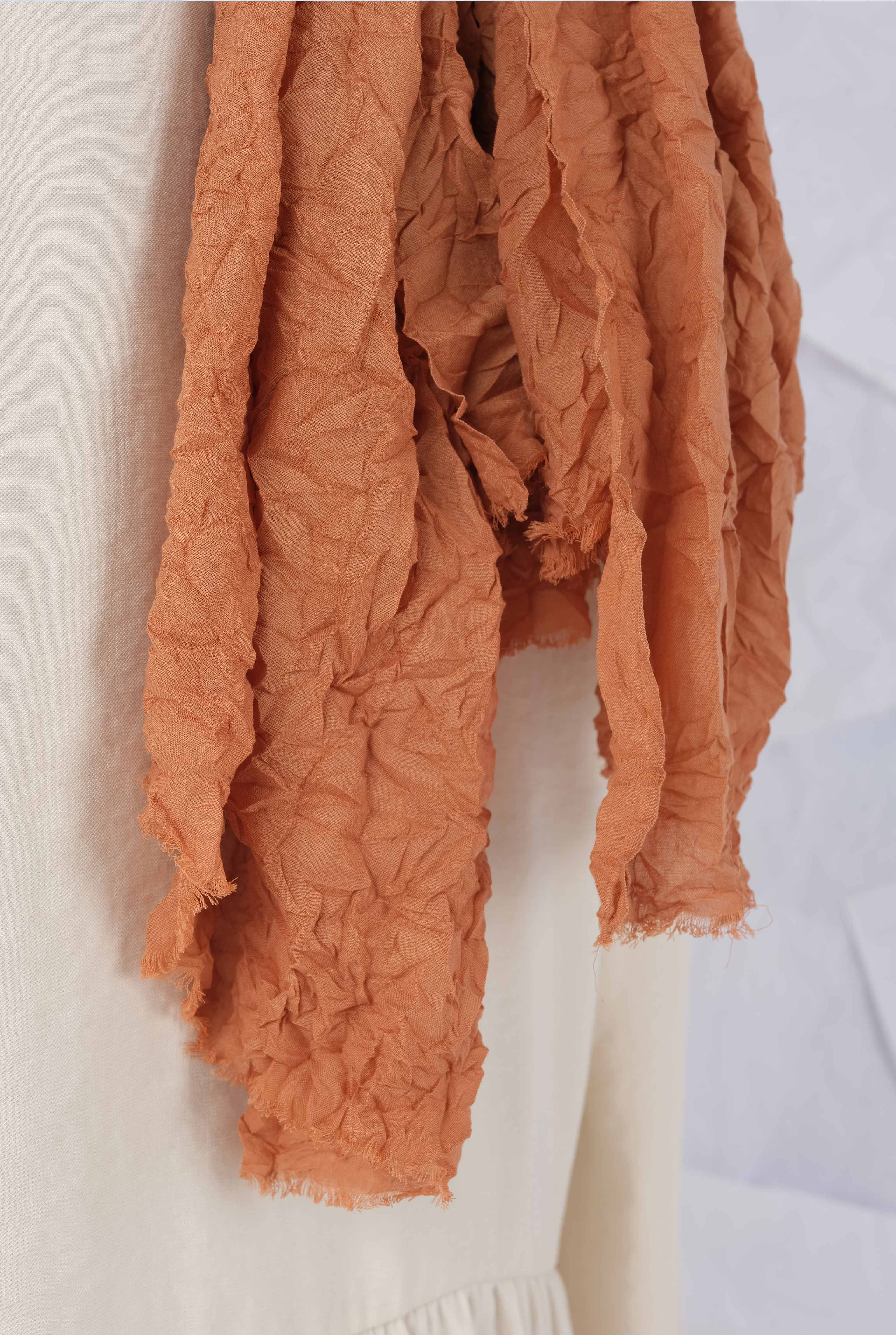 Wrinkled Shawl Papaya - 2