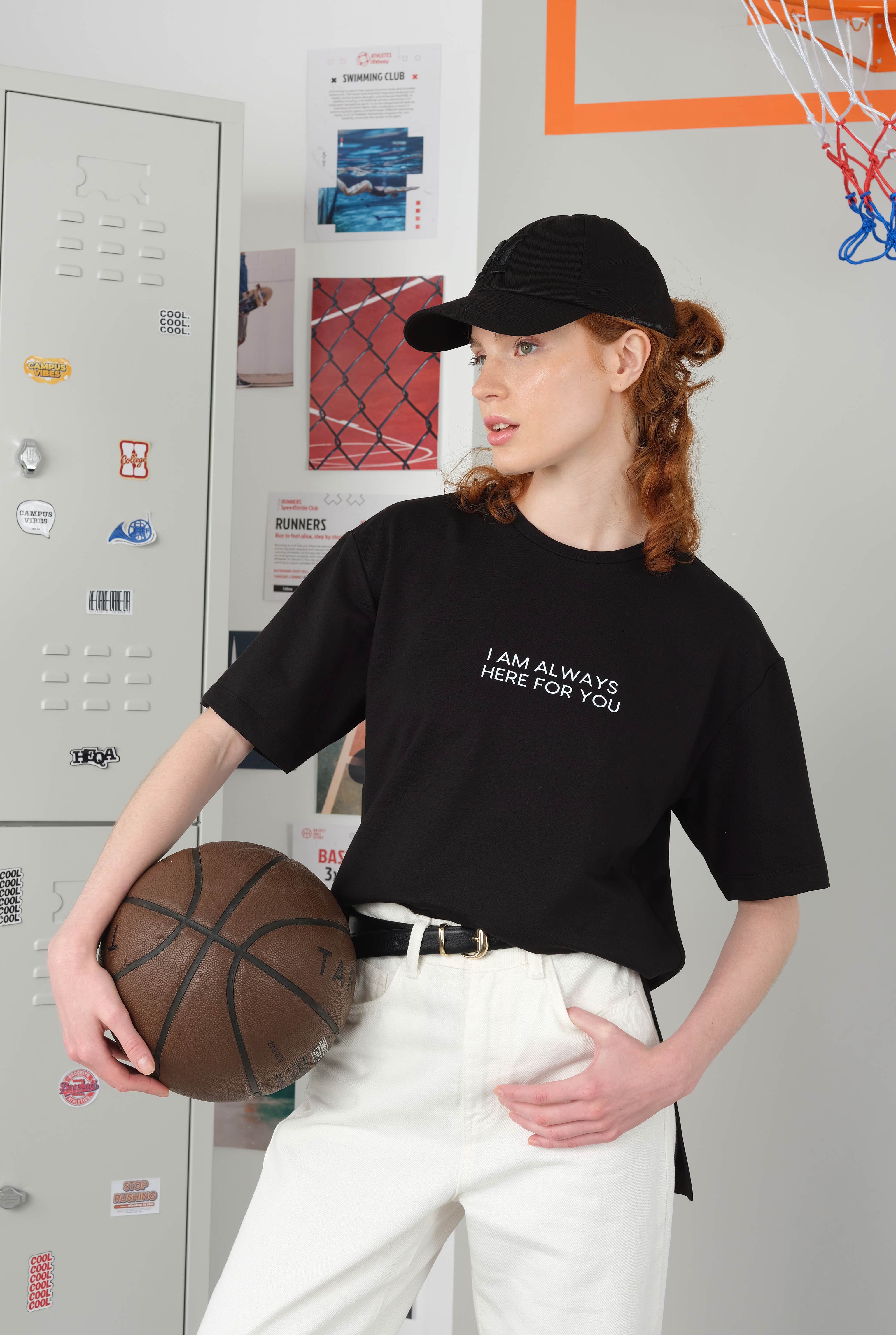 Always Here T-Shirt Black - HE-QA