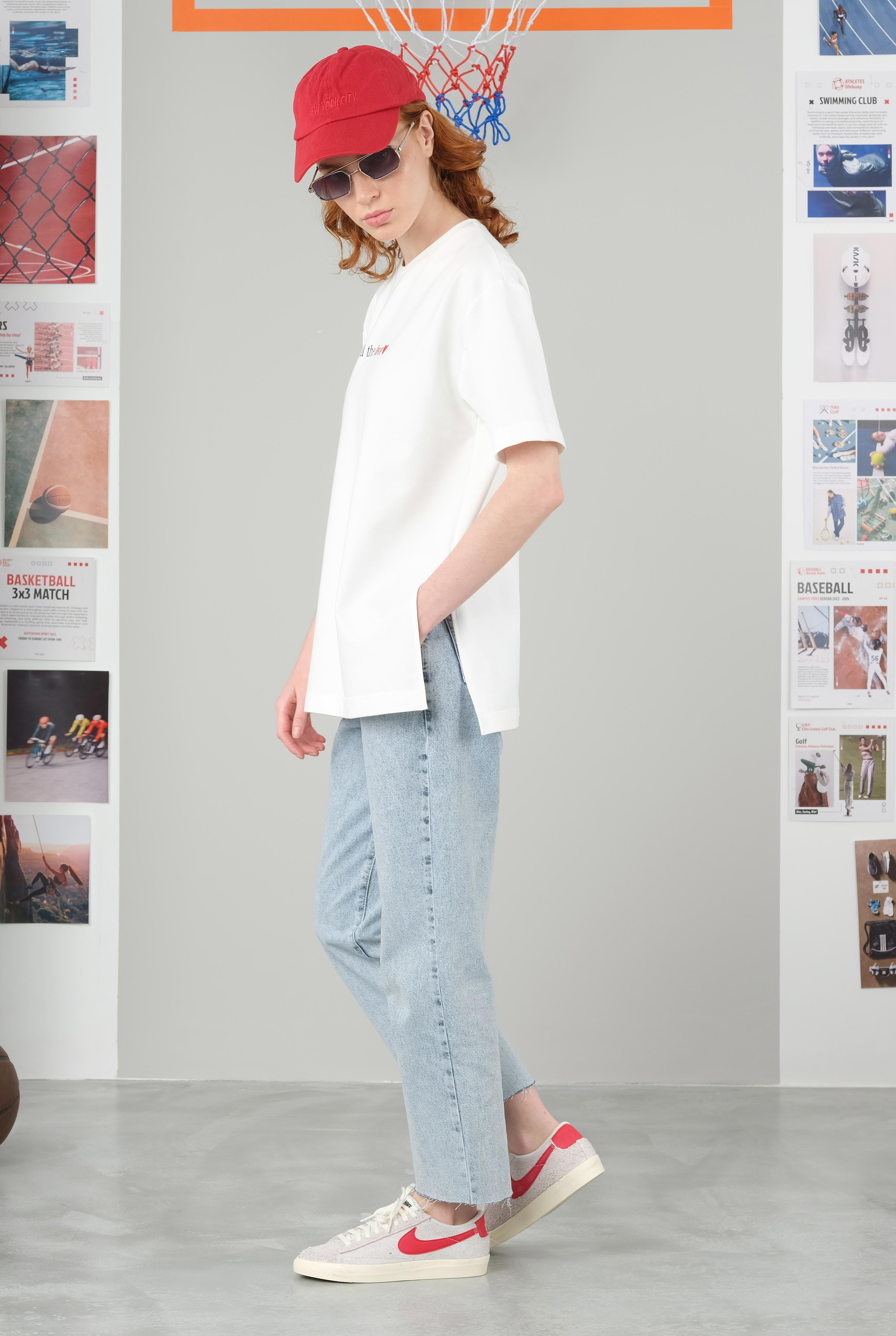 All The Love T-Shirt White Down - 9