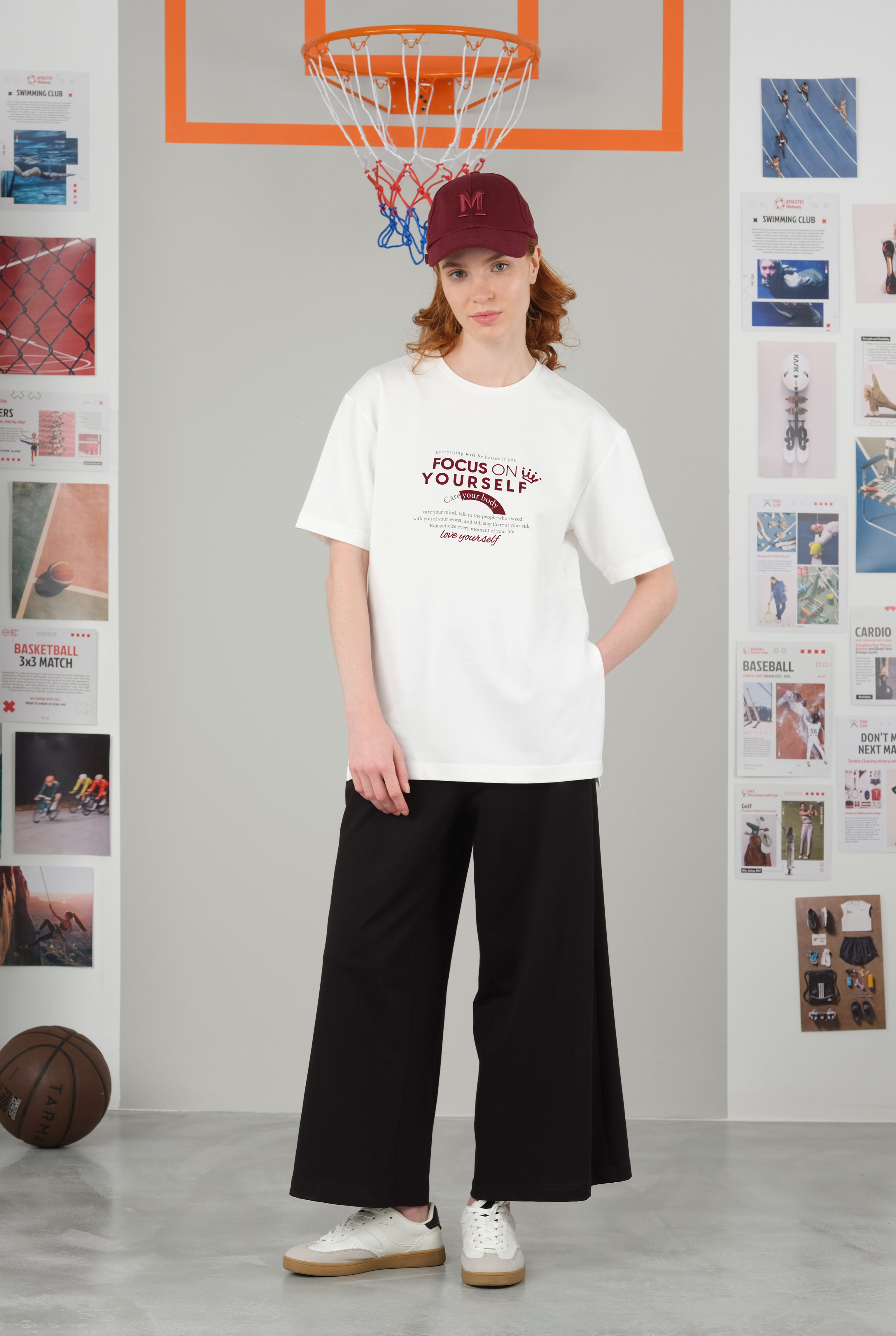 Focus On T-Shirt White Down-Pink - 2