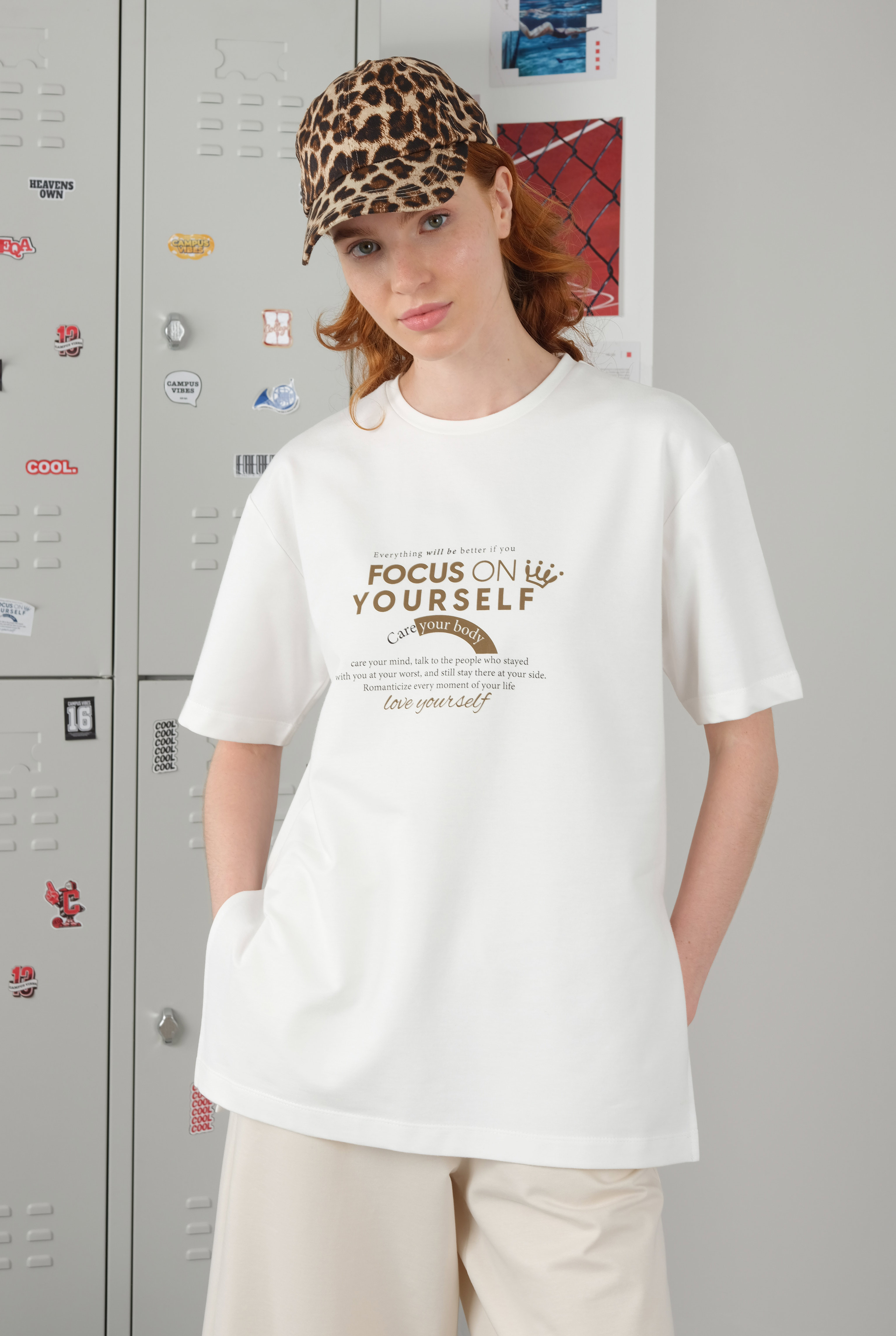 Focus On T-Shirt White Down-Cumin - 2