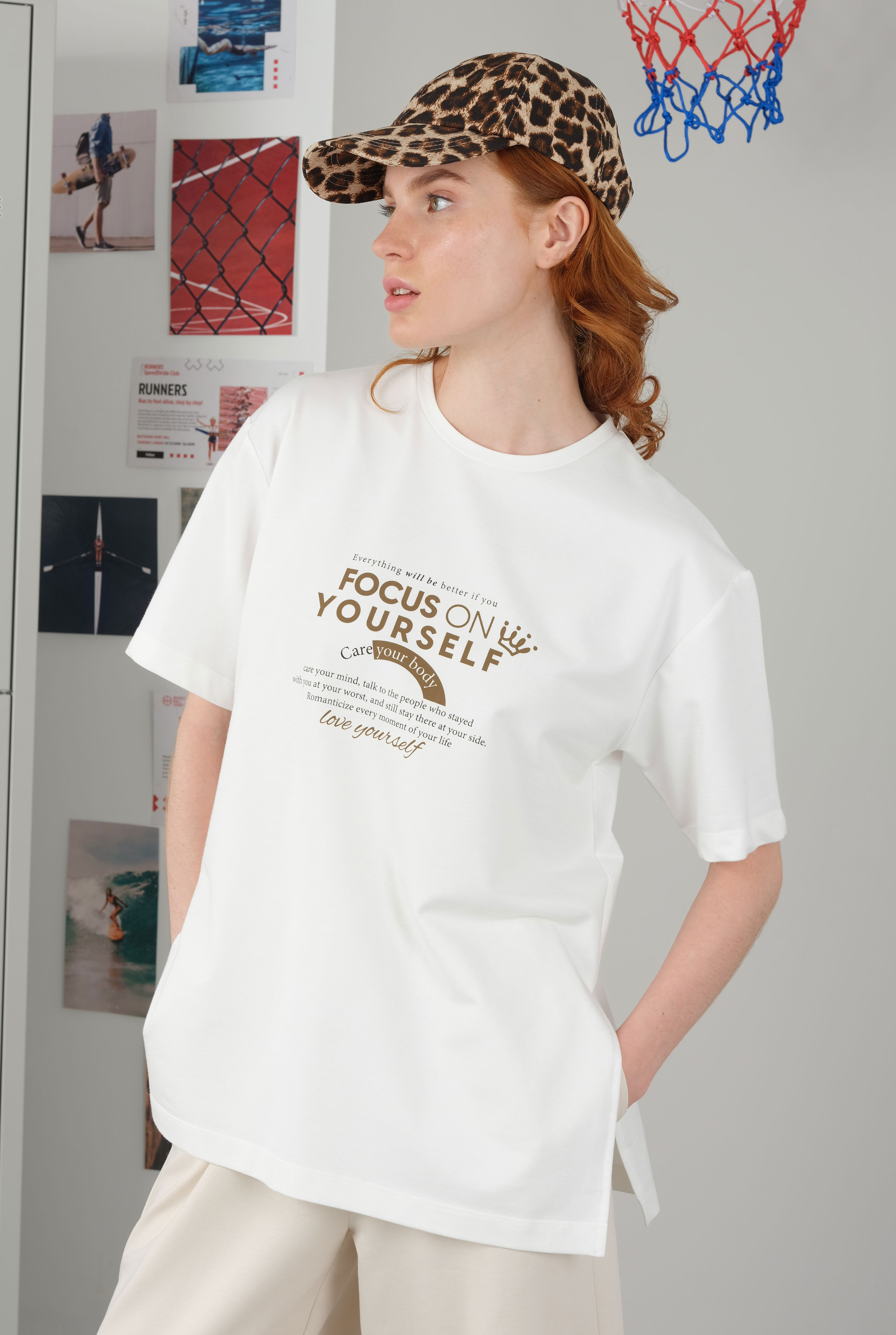 Focus On T-Shirt White Down-Cumin - 3