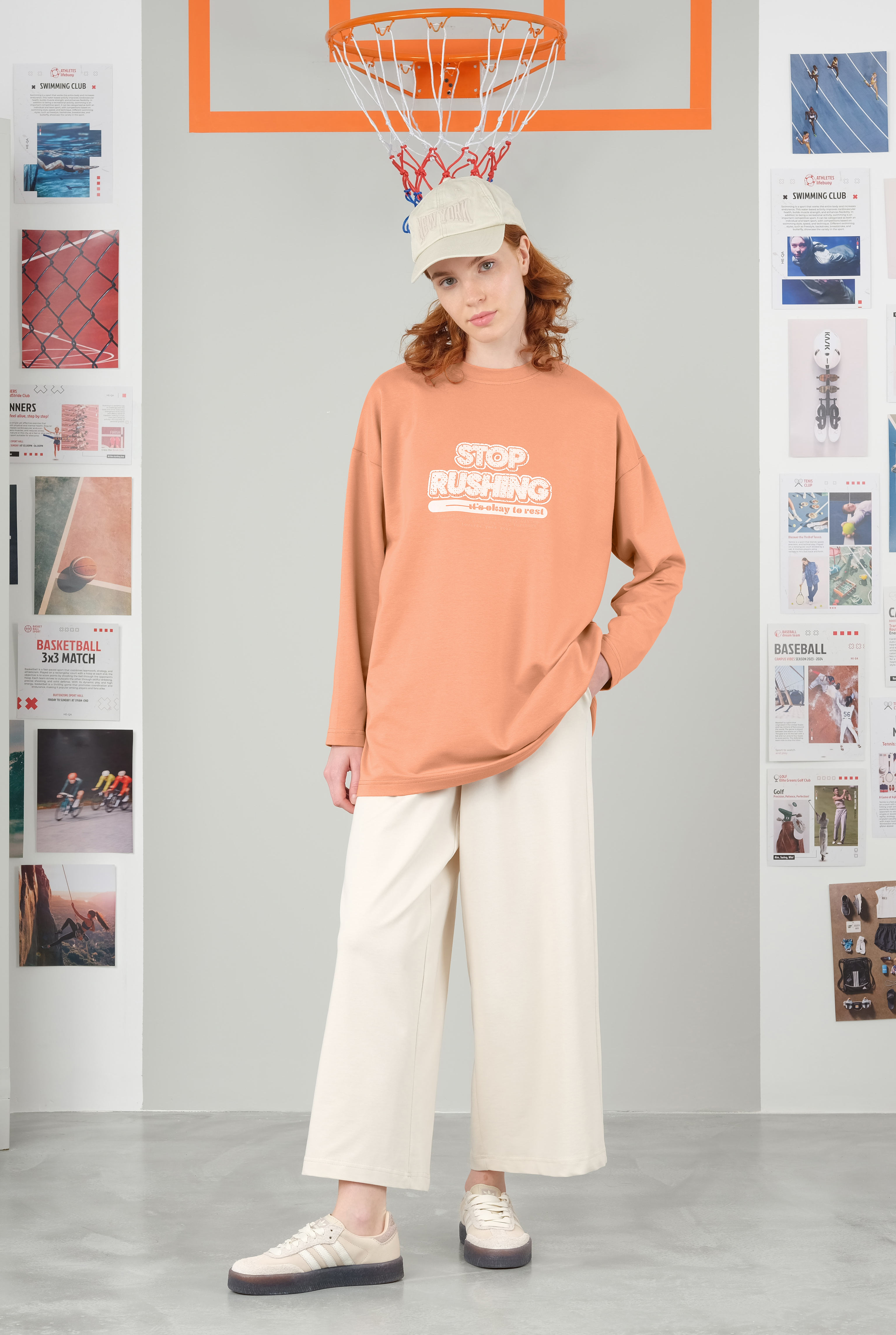 Crew Neck T-Shirt 70 CM Pastel Salmon - 2