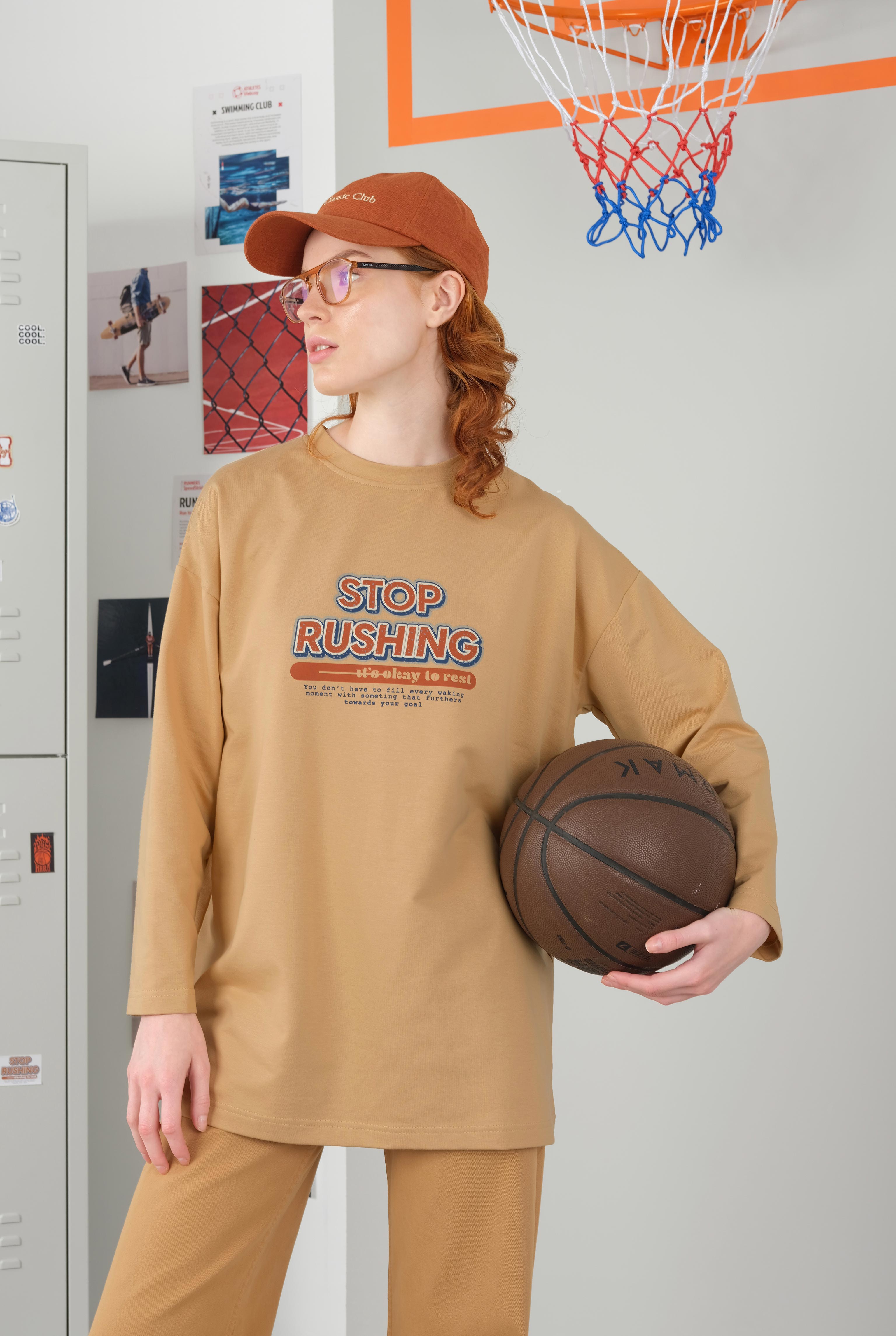 Crew Neck T-Shirt 70 CM Nude - HE-QA