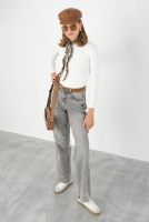 Wide Leg Jean Gray 