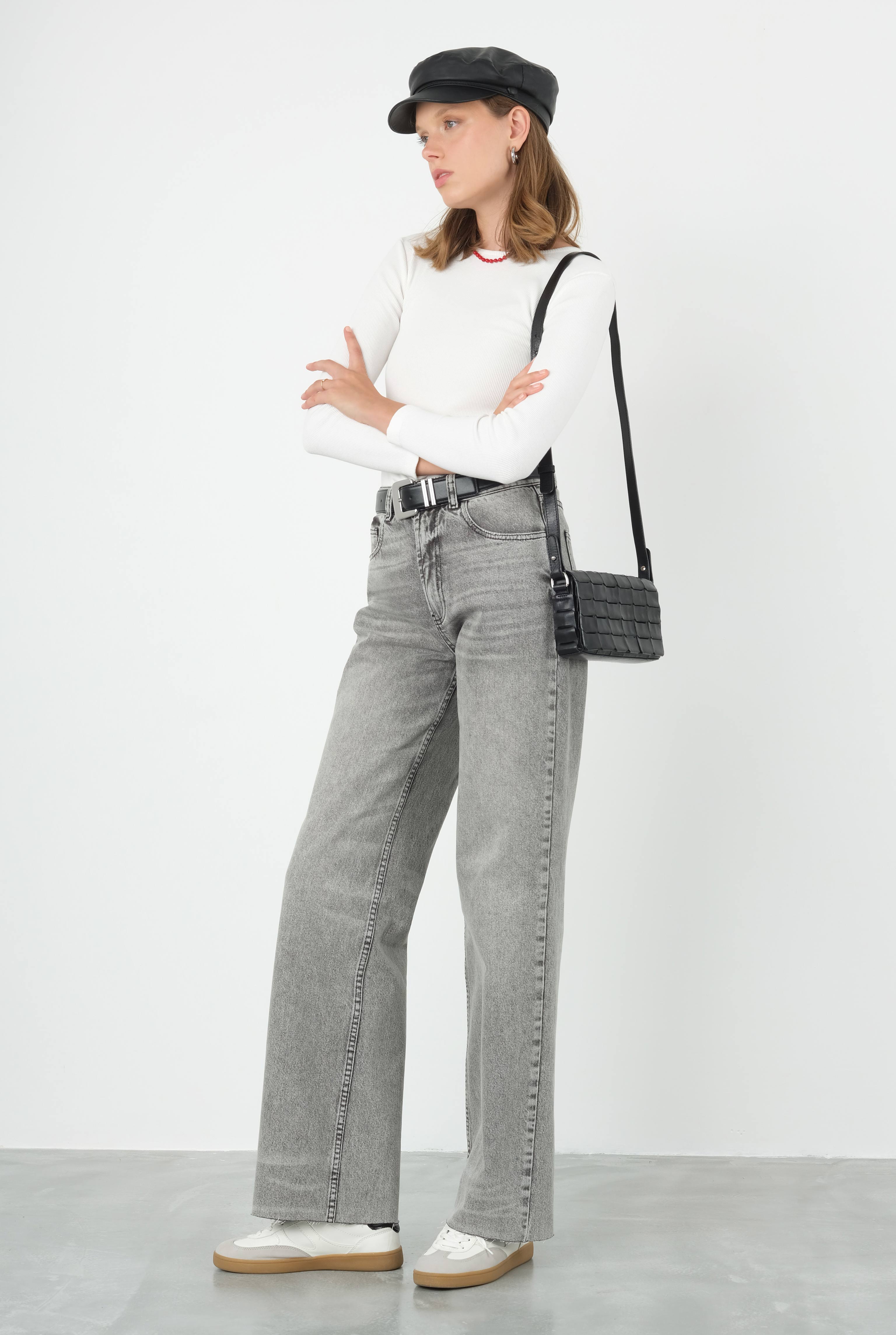Wide Leg Jean Gray - 3