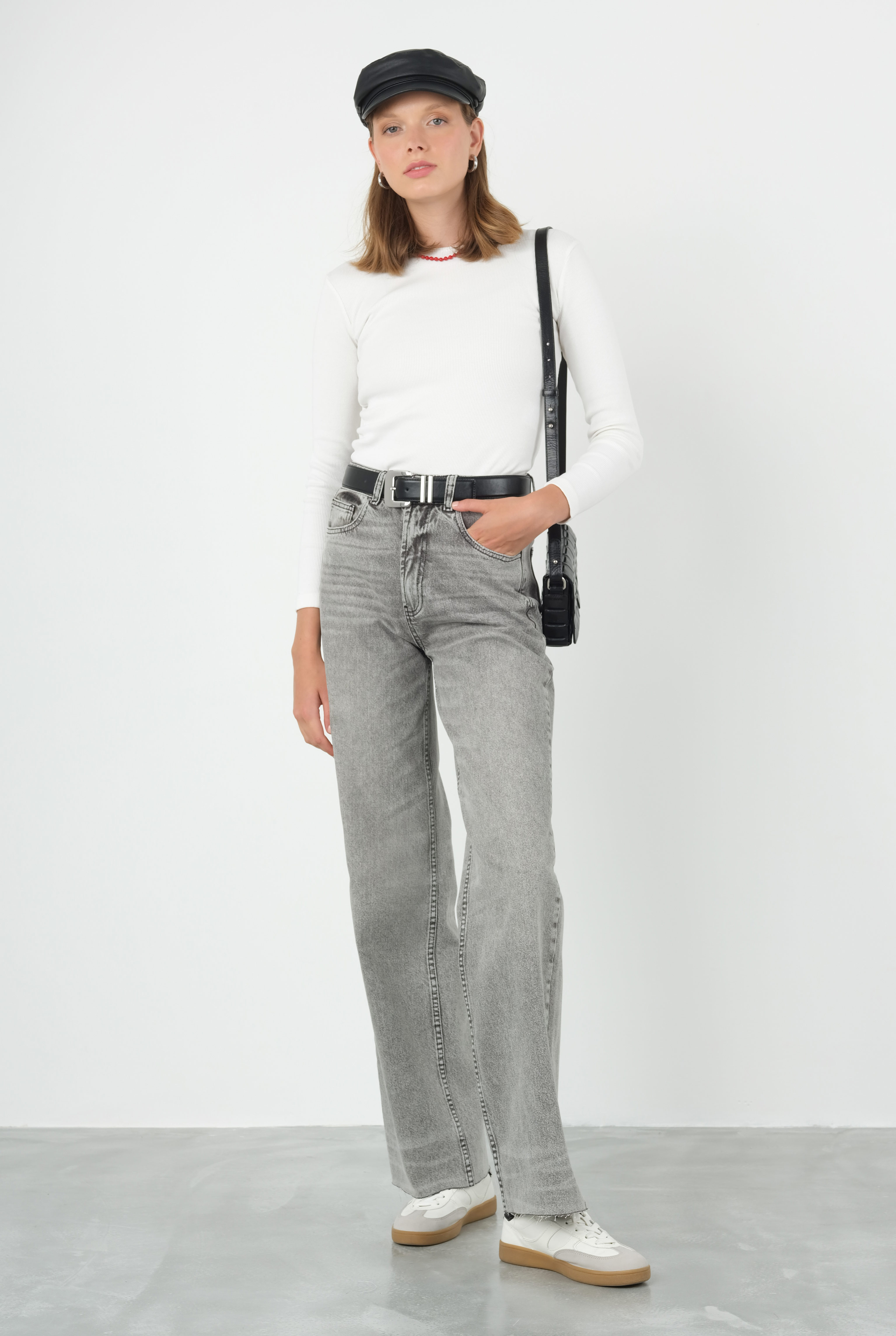 Wide Leg Jean Gray - 5