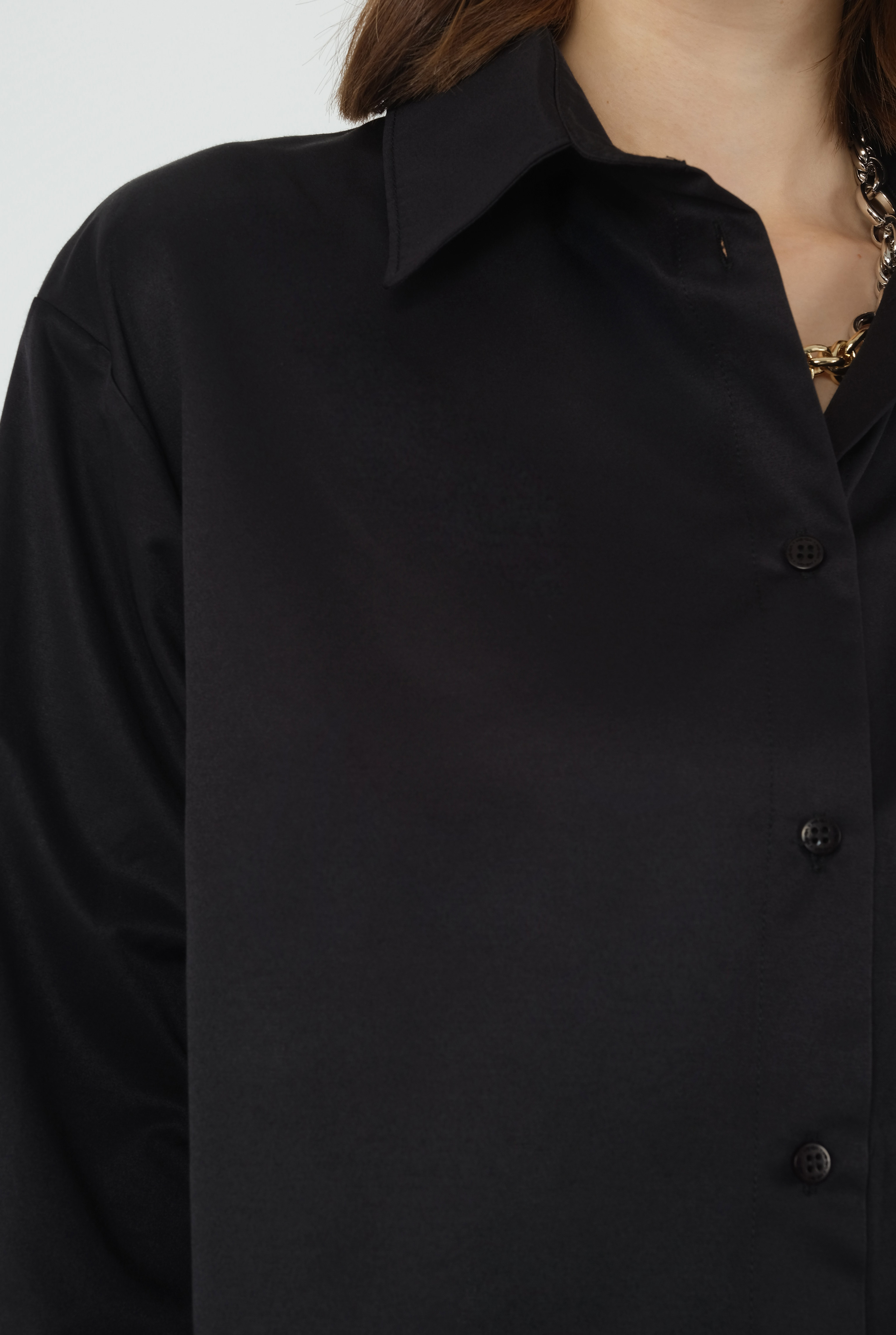 Poplin Shirt Short Black - 7