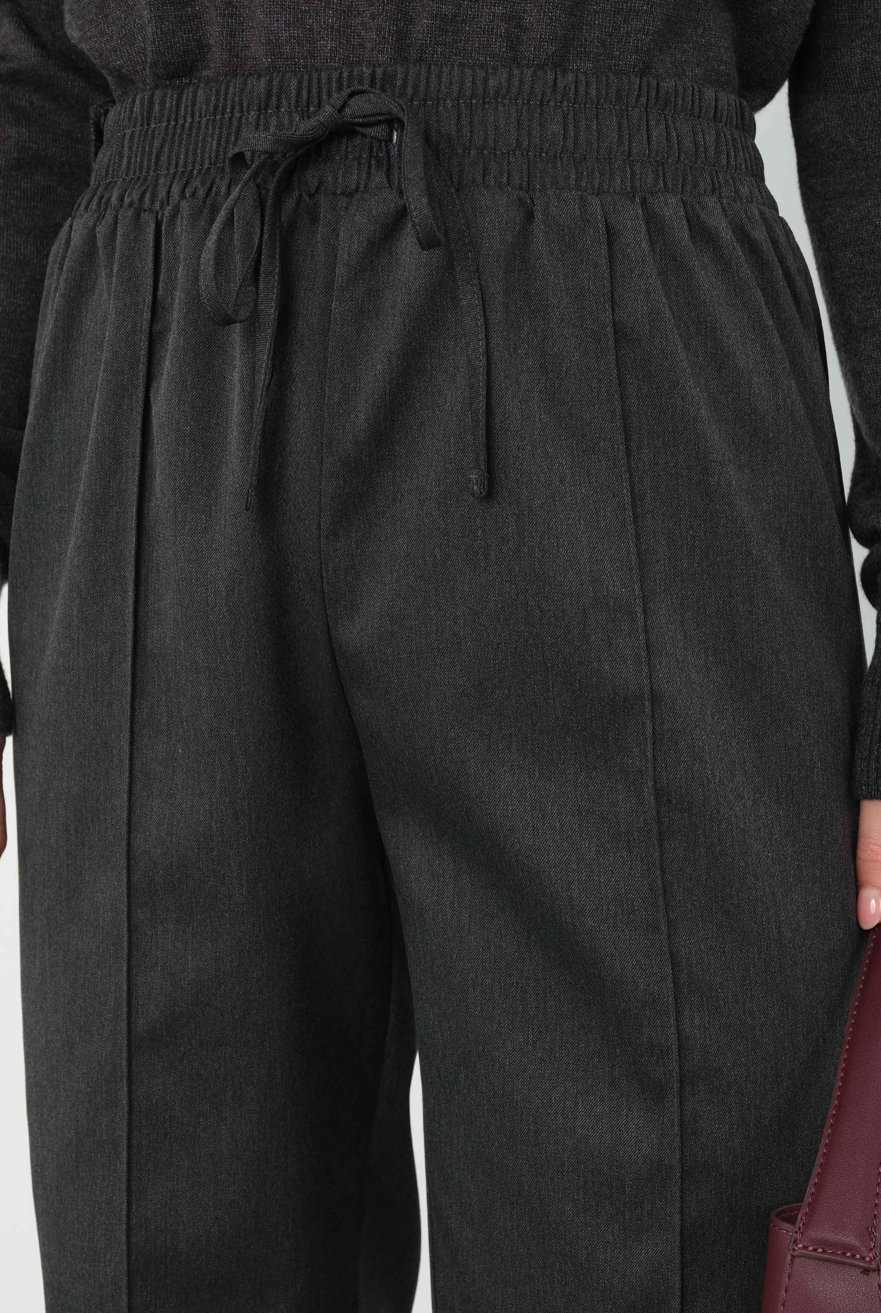 Stitch Detailed Trousers Anthracite - 3
