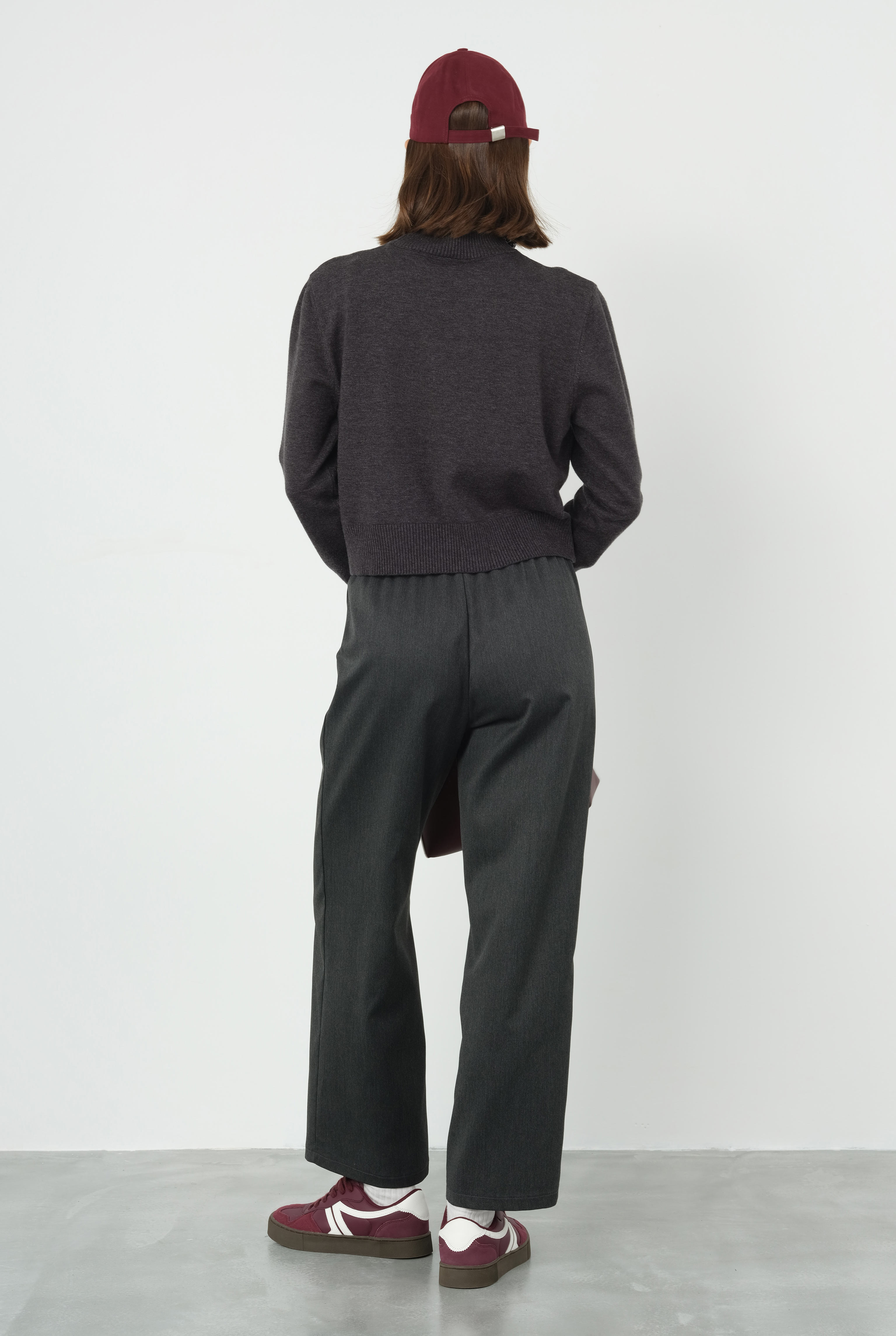 Stitch Detailed Trousers Anthracite - 4