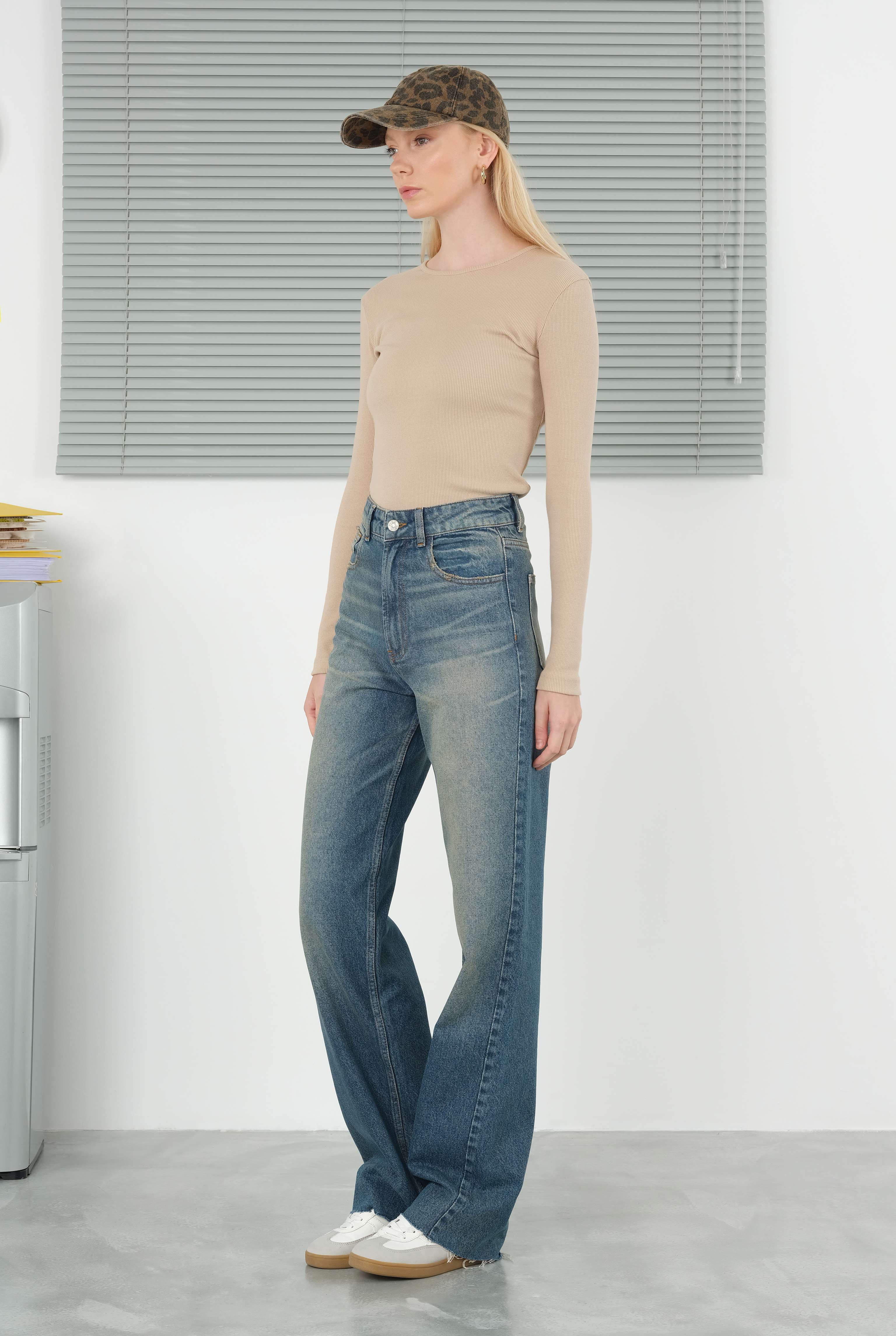 Wide Leg Jean Retro Blue - 2