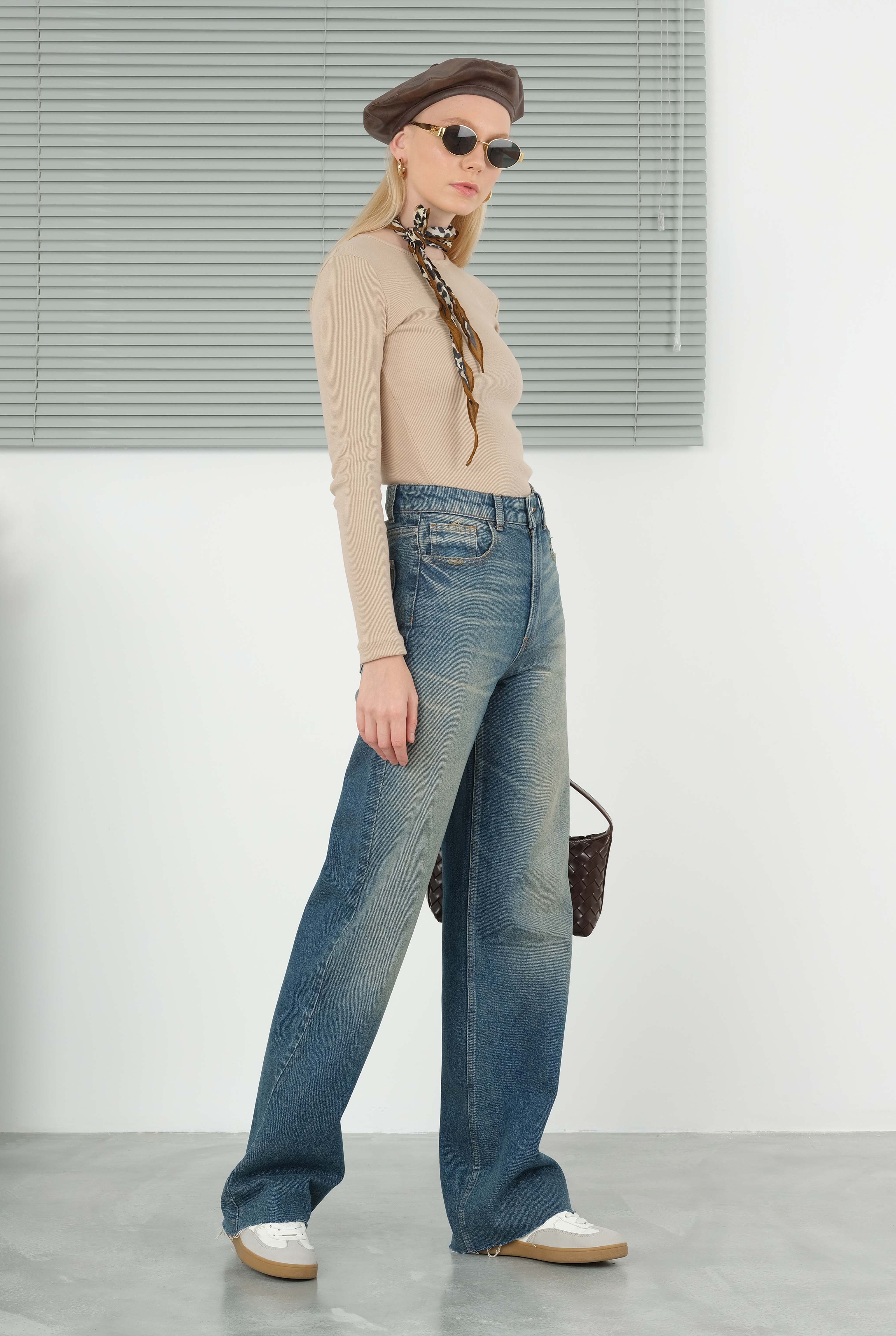 Wide Leg Jean Retro Blue - 4