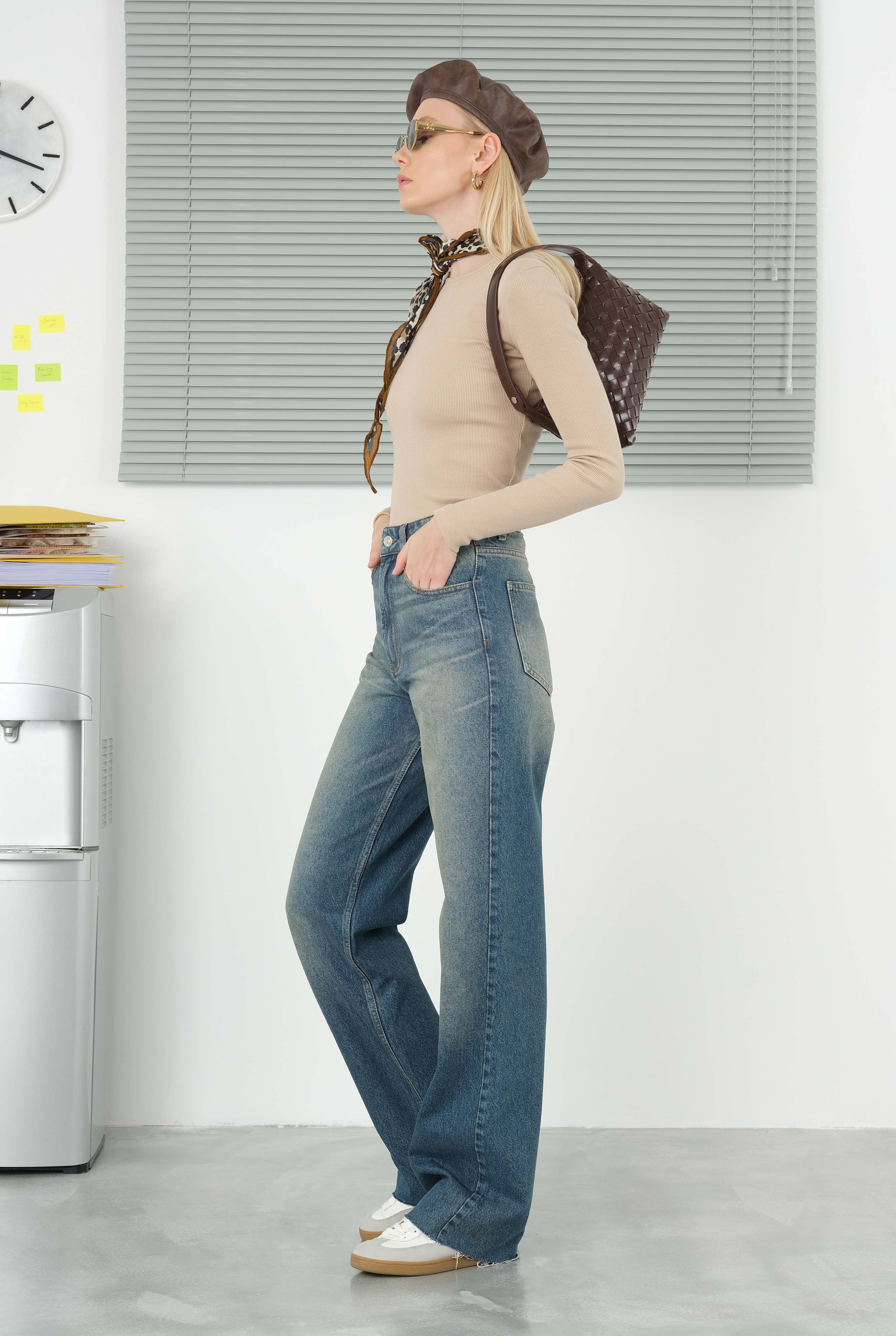 Wide Leg Jean Retro Blue - 5