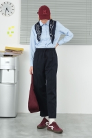 Stitch Detailed Trousers Dark Navy Blue 