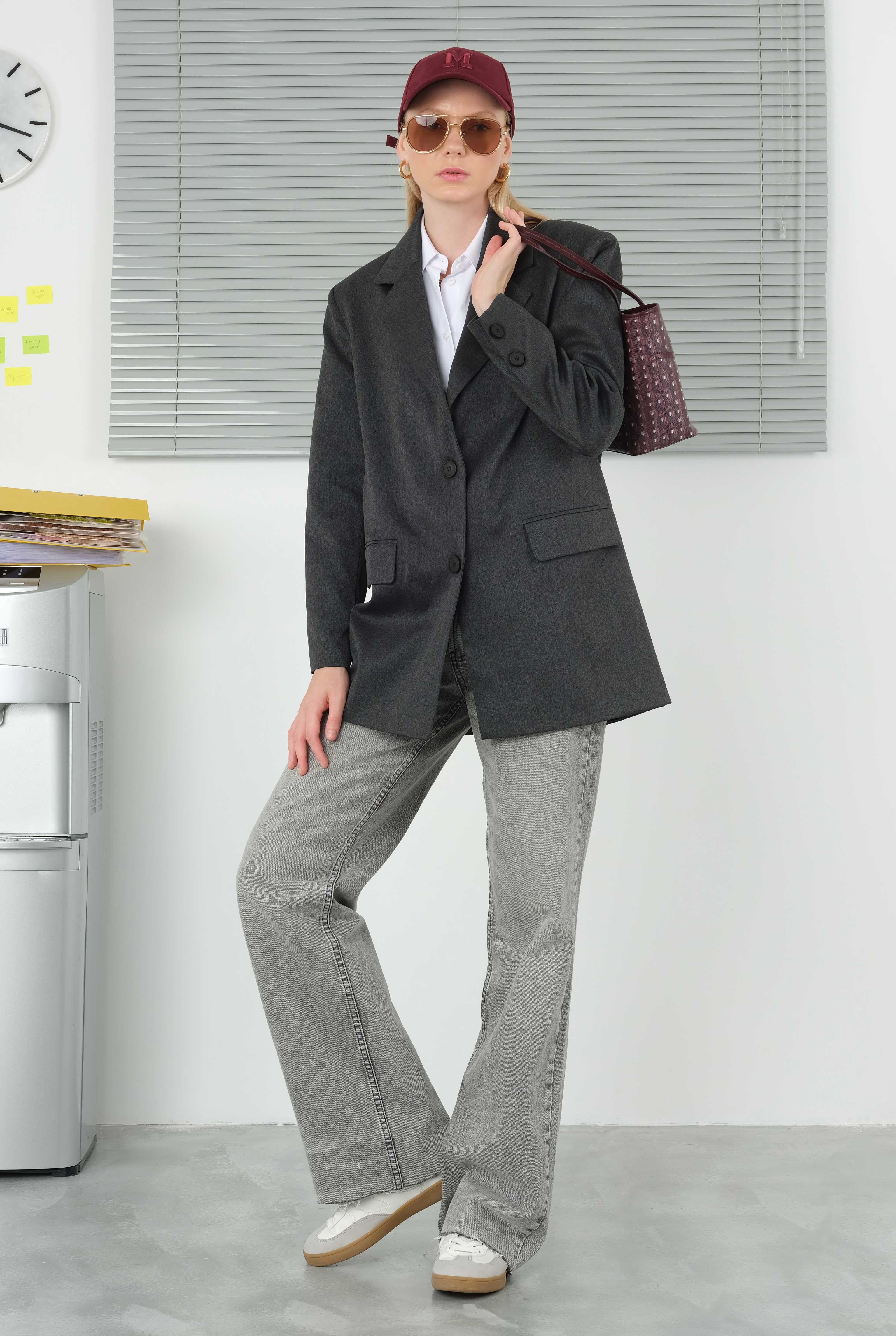 Classic Blazer Jacket Anthracite - 7