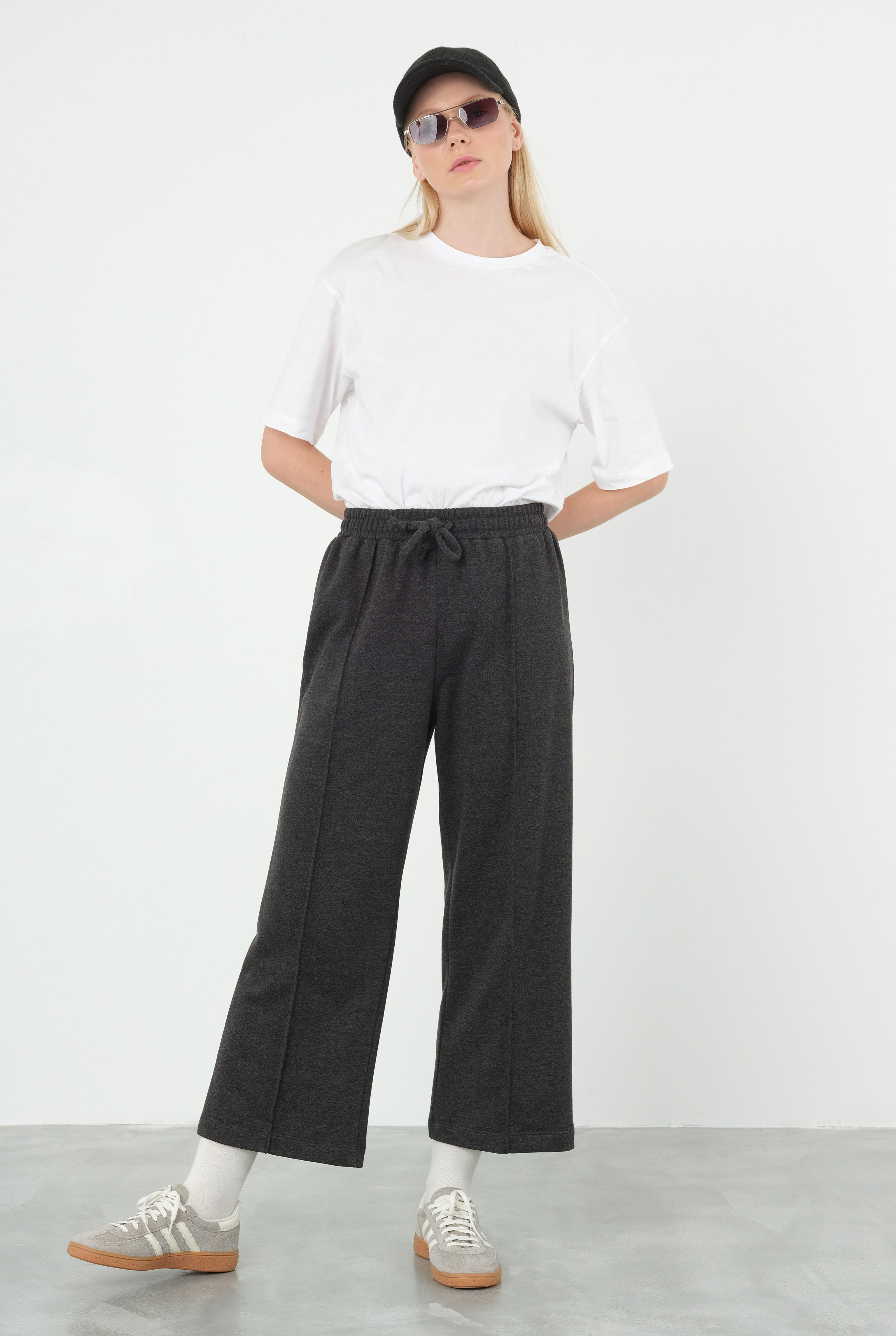 Pintuck Sweatpants Anthracite - 2