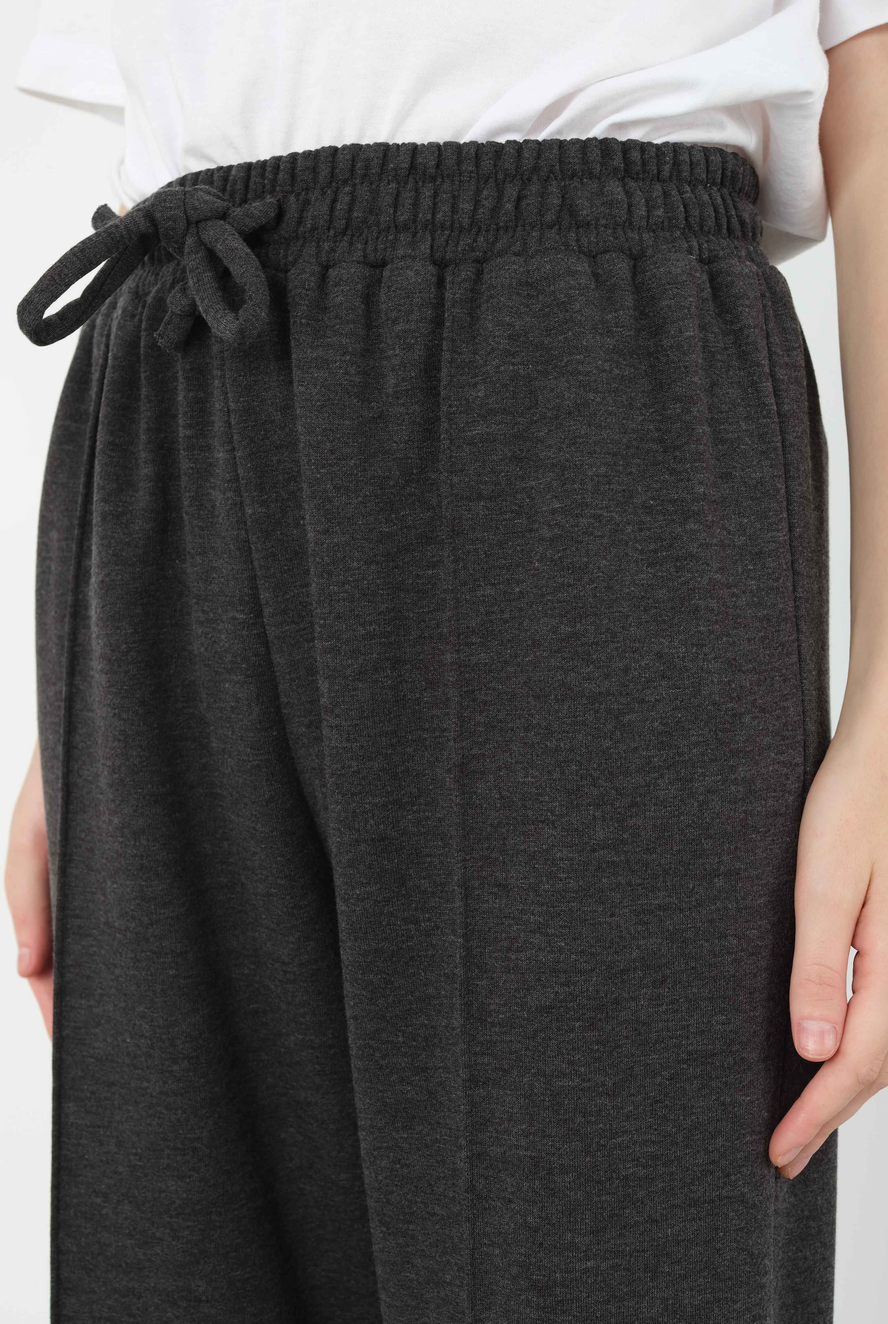 Pintuck Sweatpants Anthracite - 4