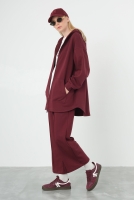 Pintuck Sweatpants Bordeaux 