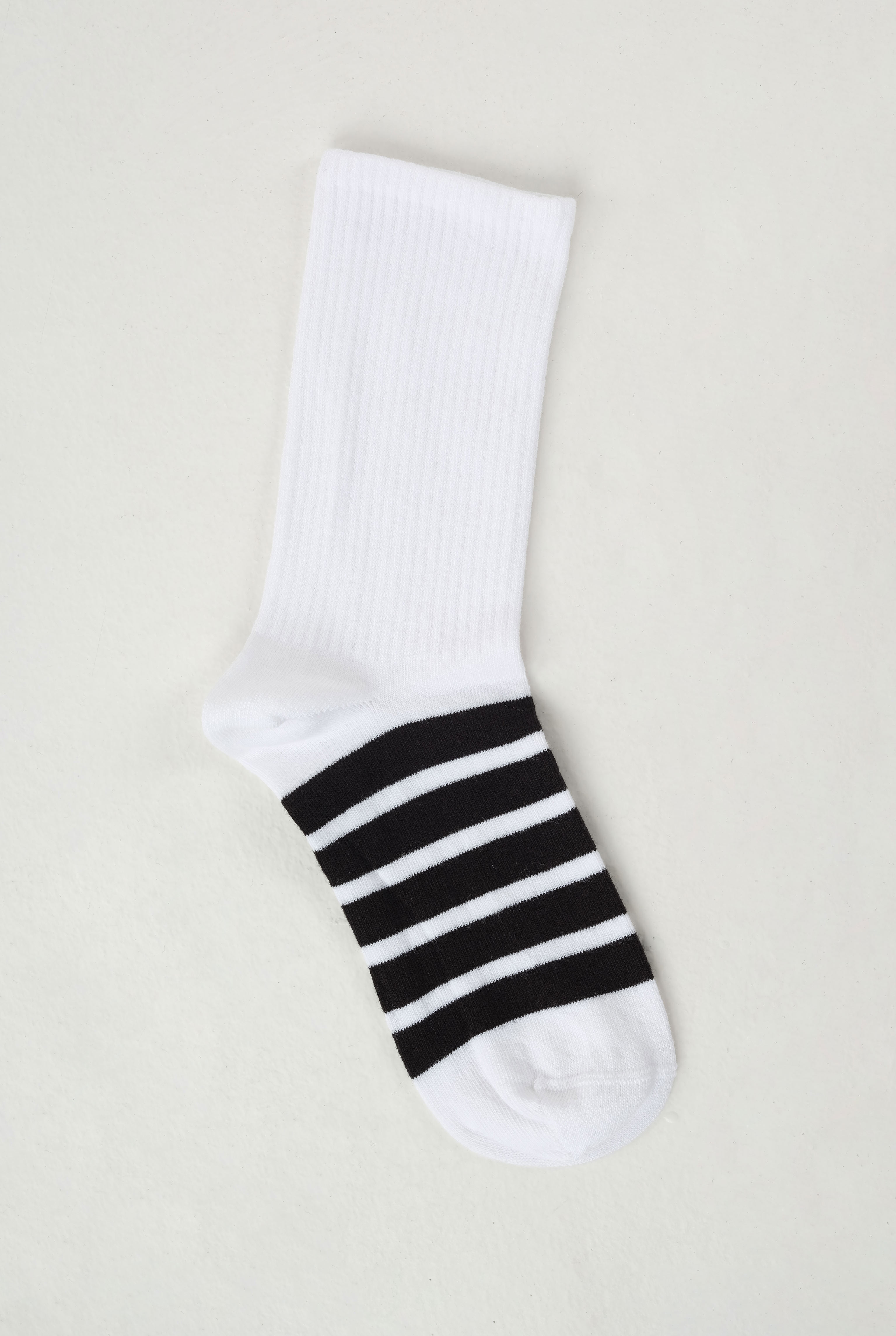 Five Stripes Ankle Sock White-Black - 2