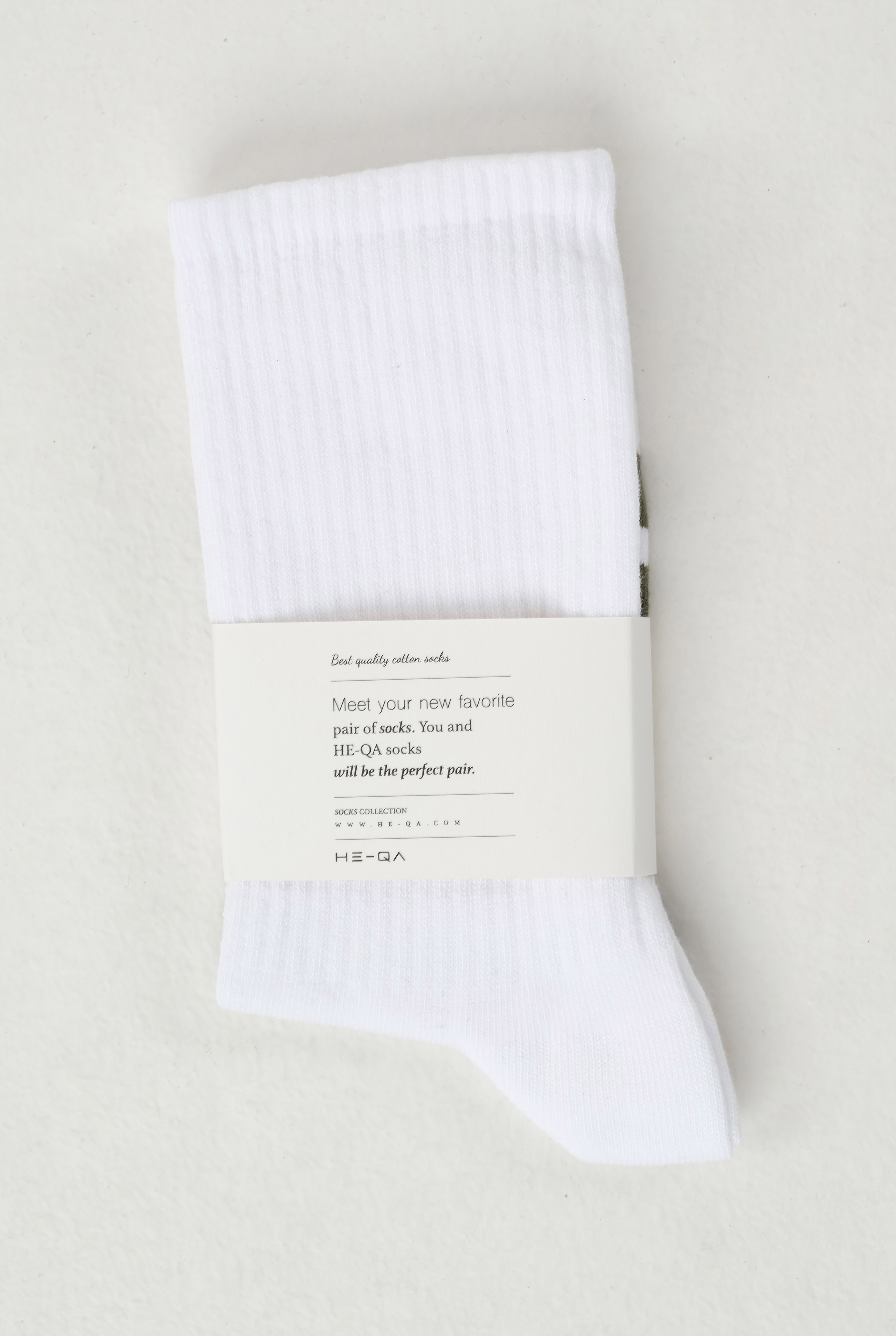 Five Stripes Ankle Sock White-Khaki - 3