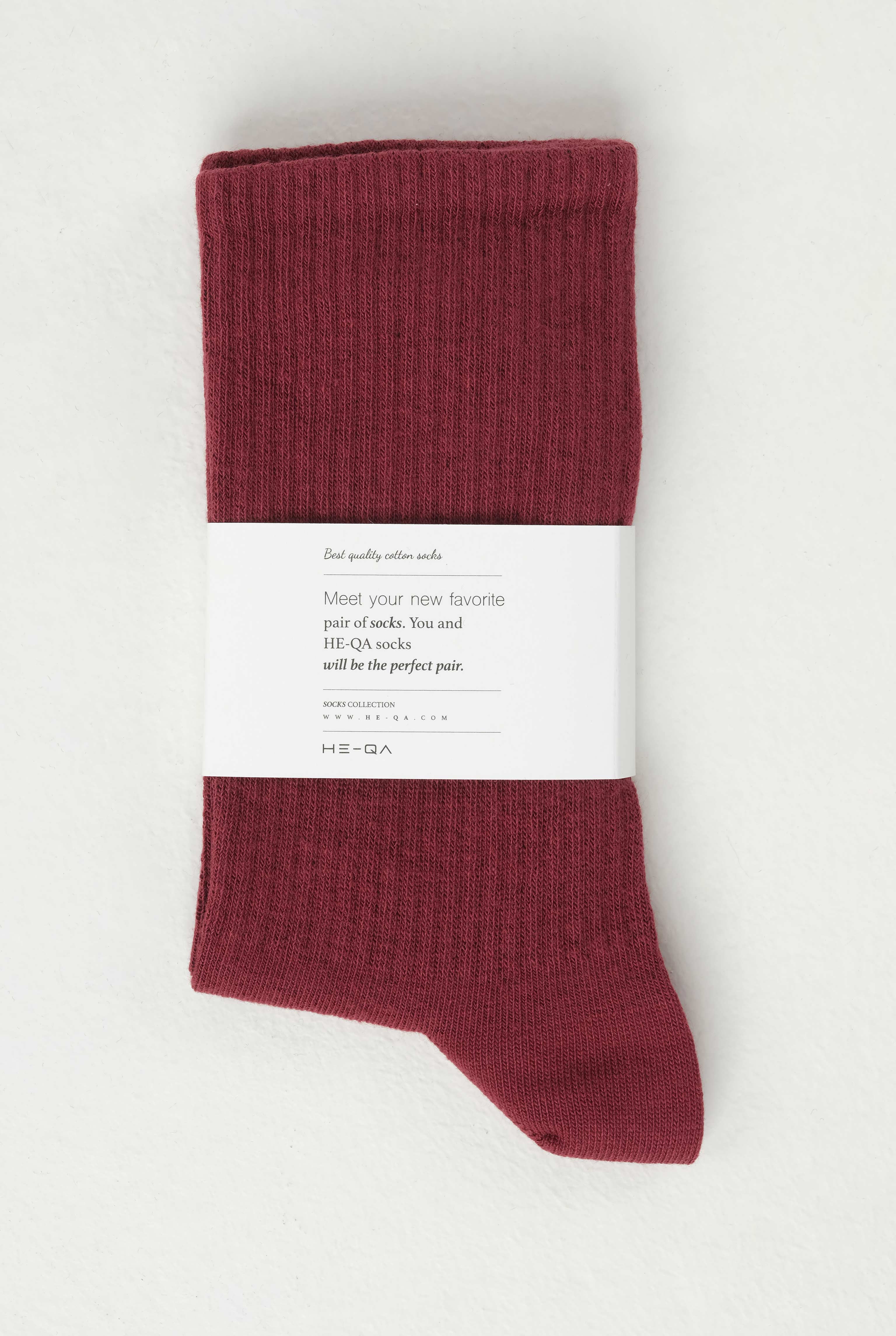 Straight Elastic Brouded Ankle Sock Bordeaux - 2