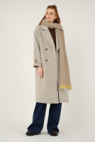 Epaulet Sleeved Coat Beige 
