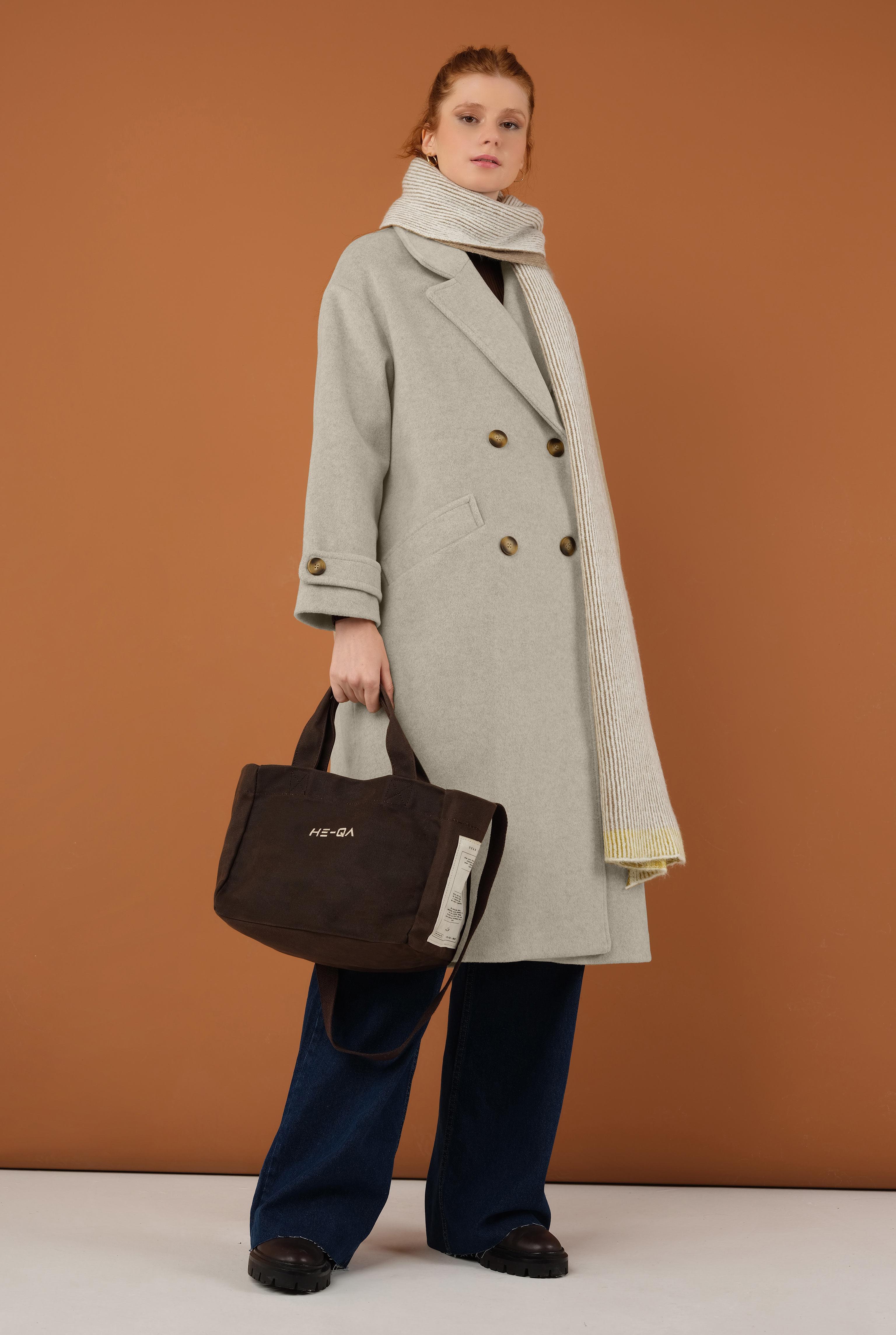 Epaulet Sleeved Coat Beige - 3