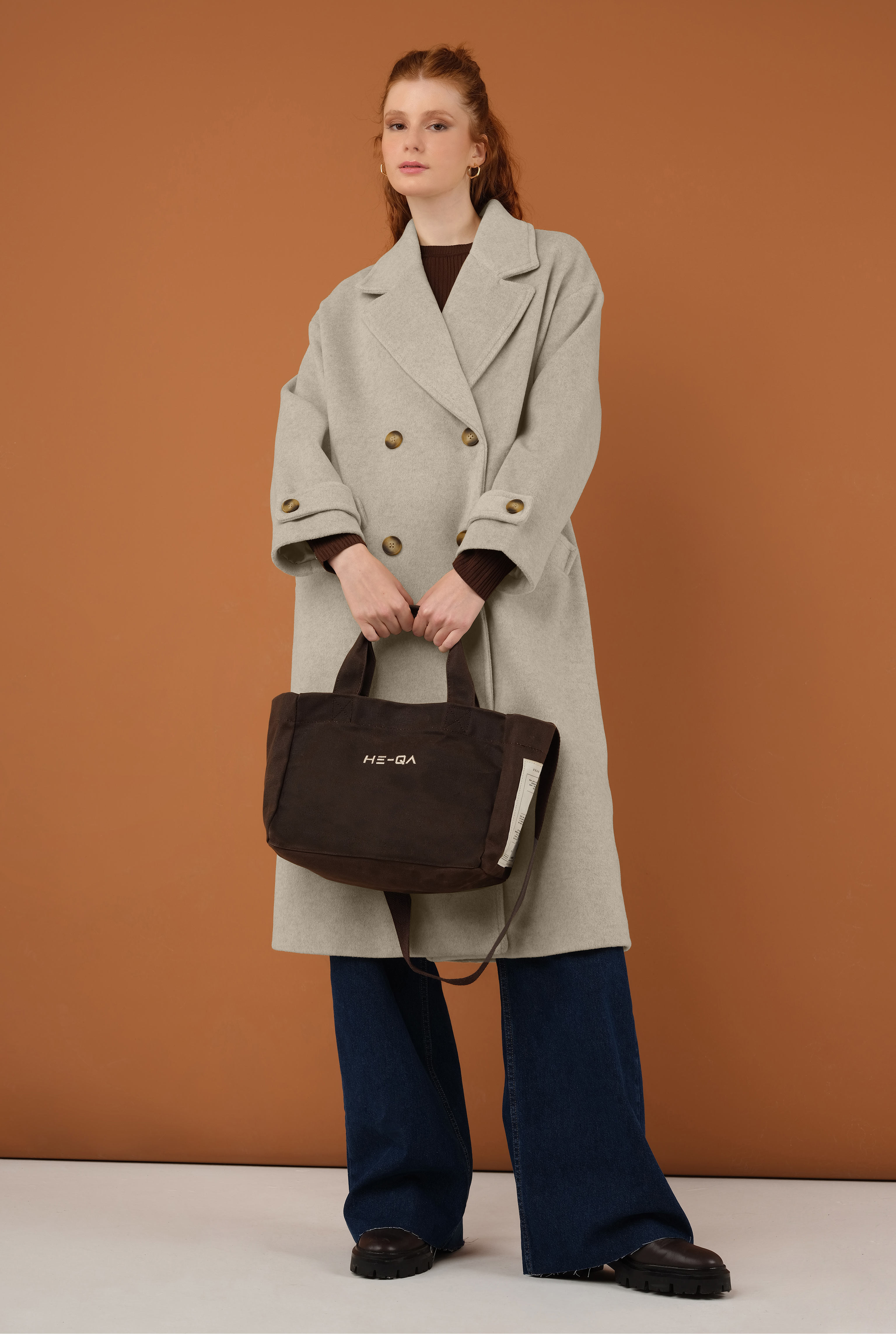 Epaulet Sleeved Coat Beige - 4