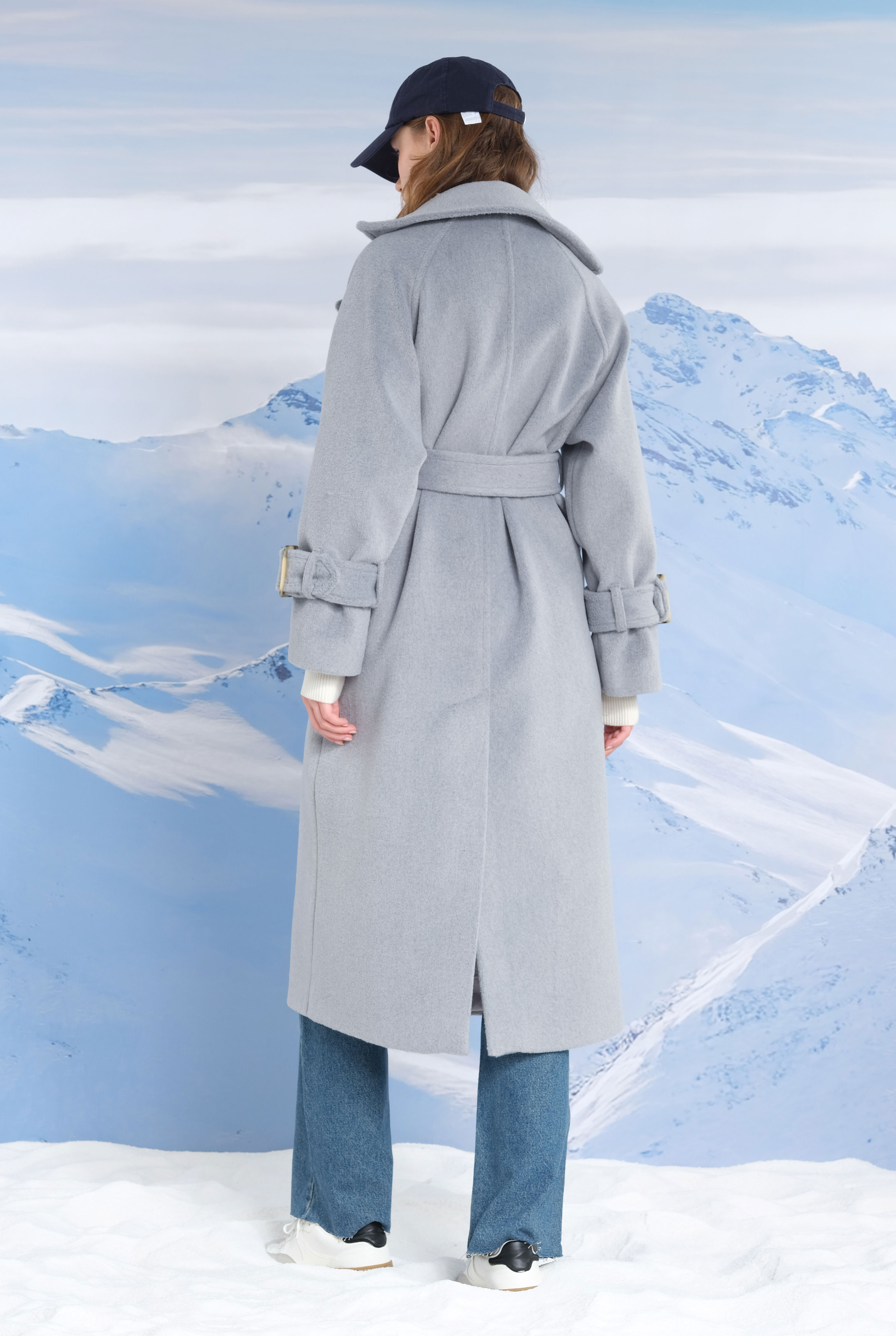 Lond Double Breasted Coat Fume - 3