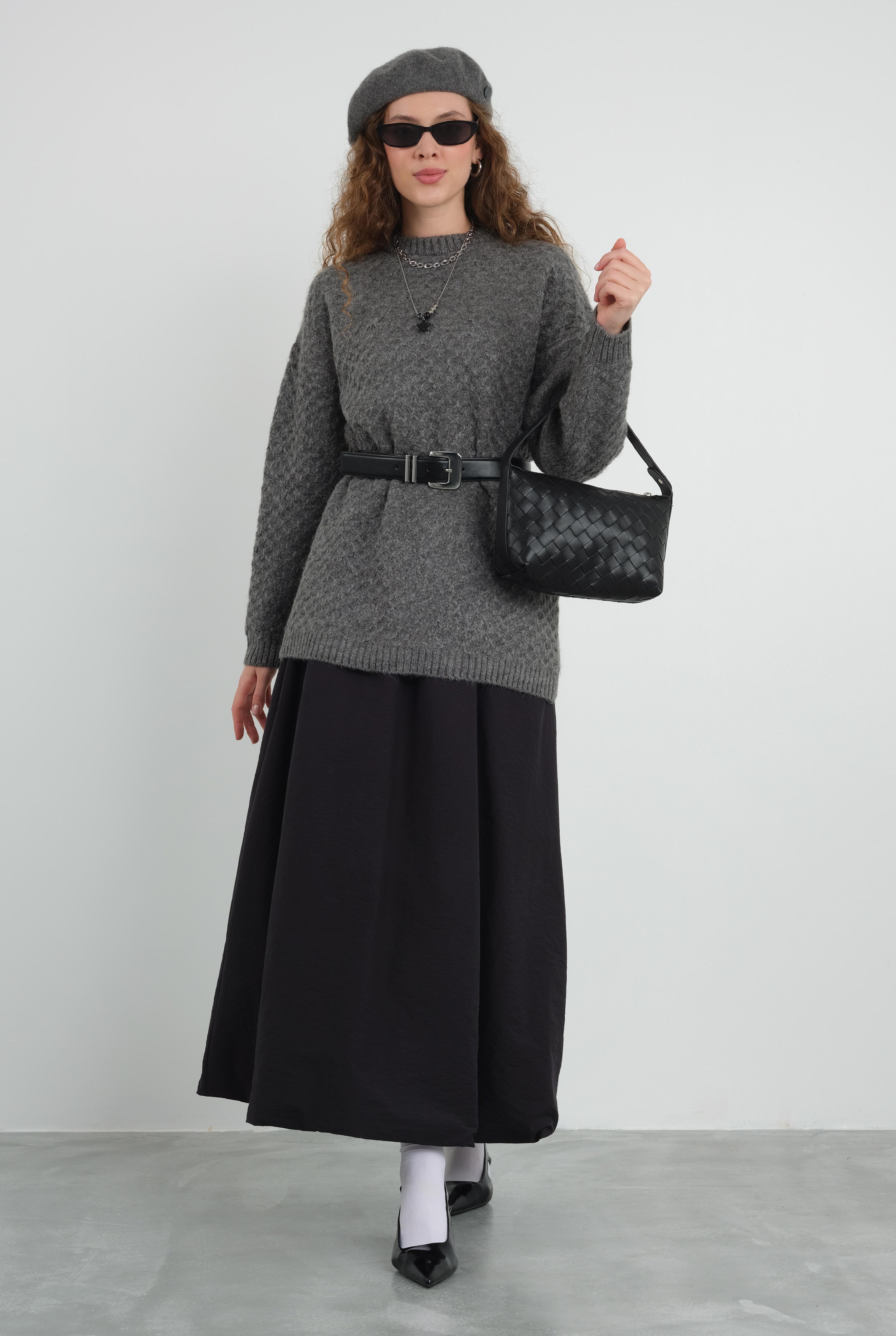 Spider Knit Sweater Anthracite - 2