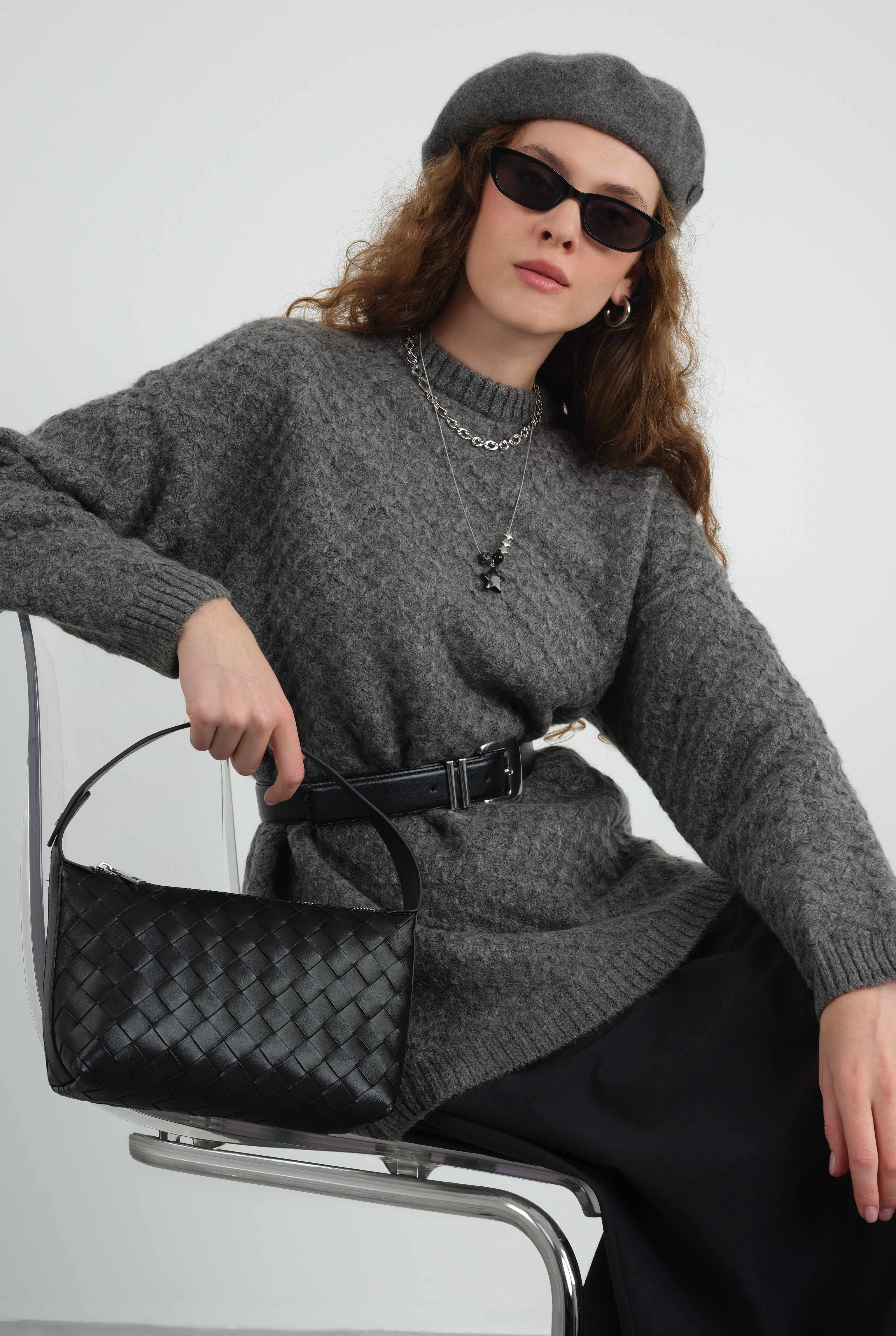 Spider Knit Sweater Anthracite - 5