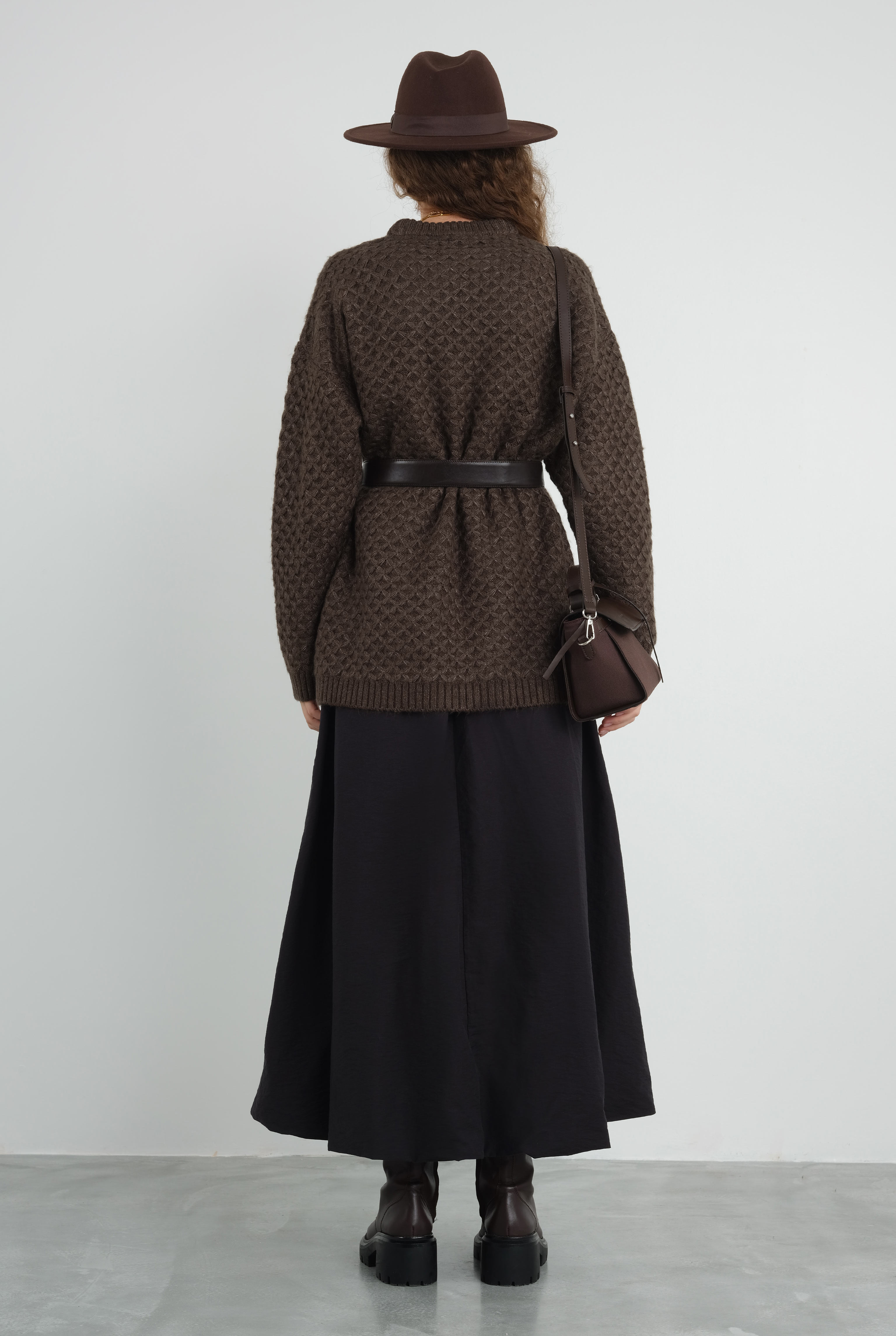 Spider Knit Sweater Dark Brown - 3