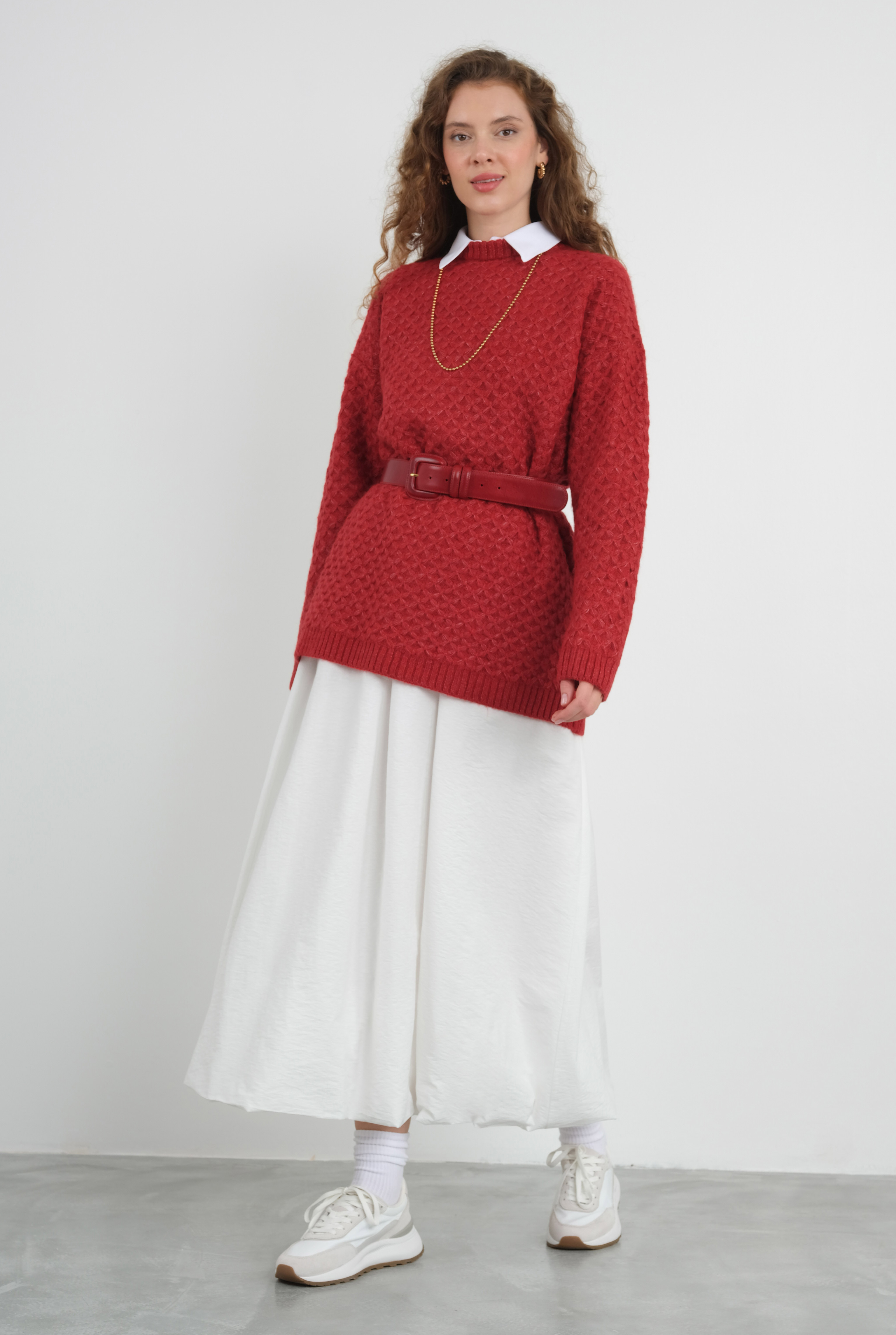 Spider Knit Sweater Red - HE-QA