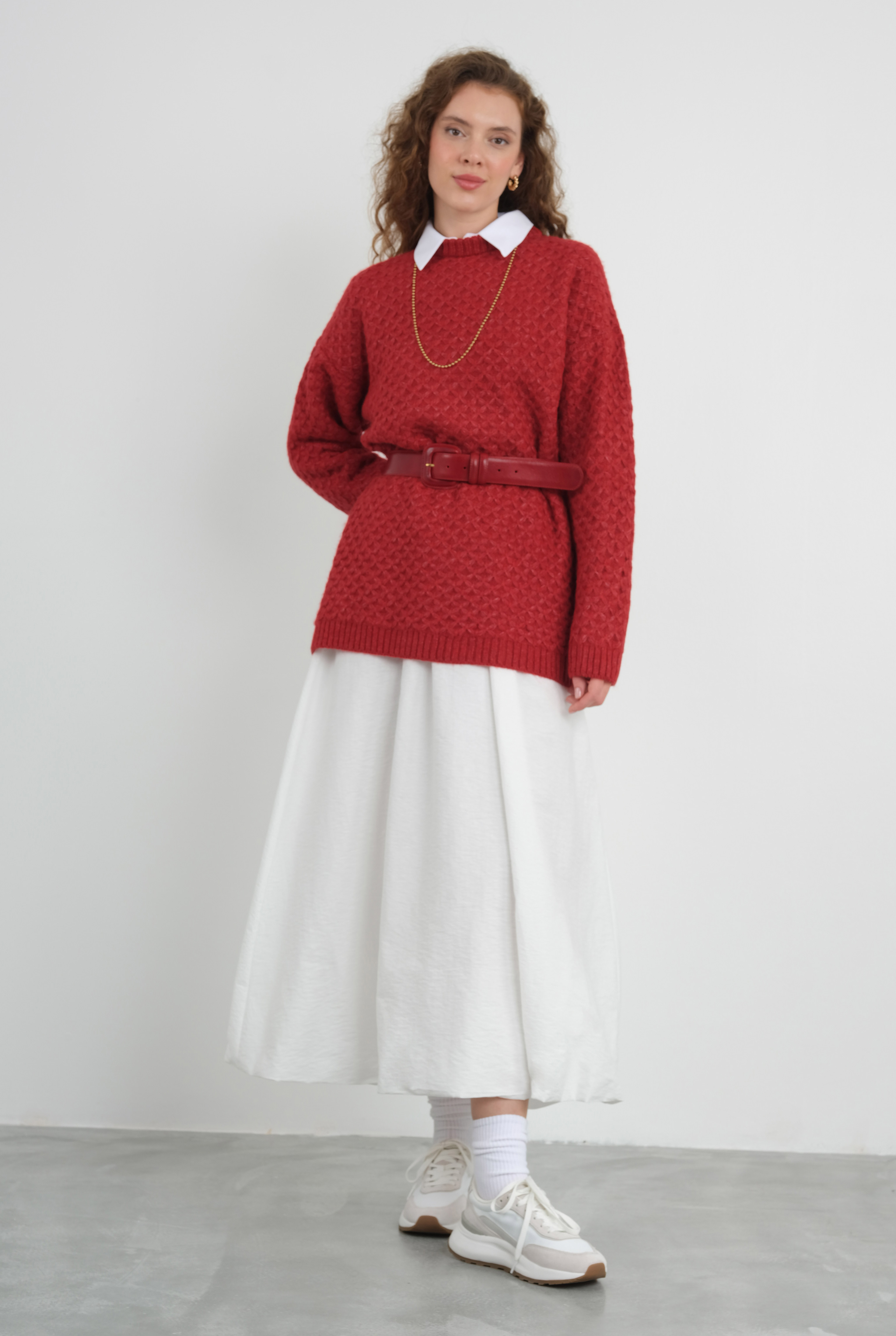 Spider Knit Sweater Red - 3