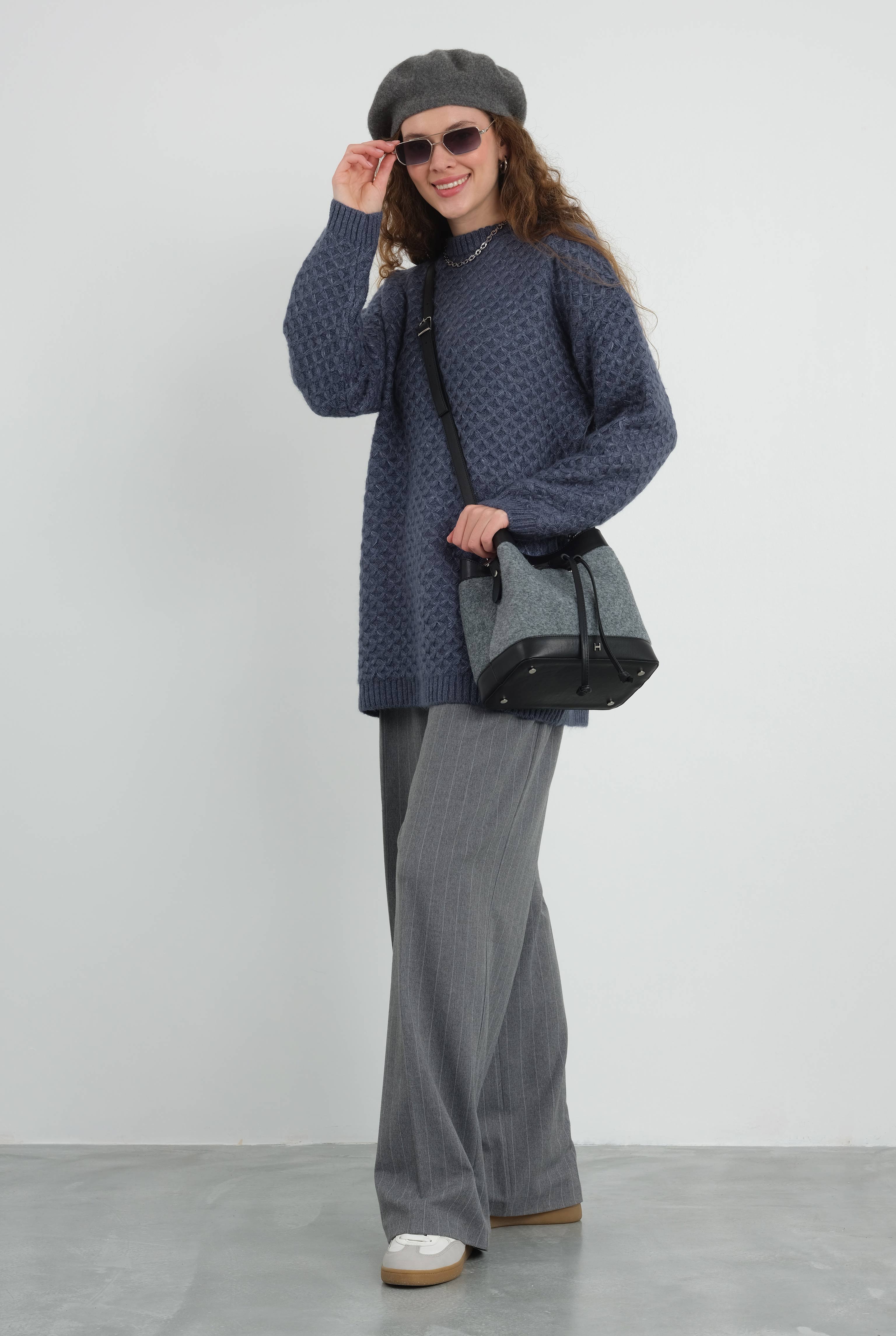 Spider Knit Sweater Royal Blue - 3