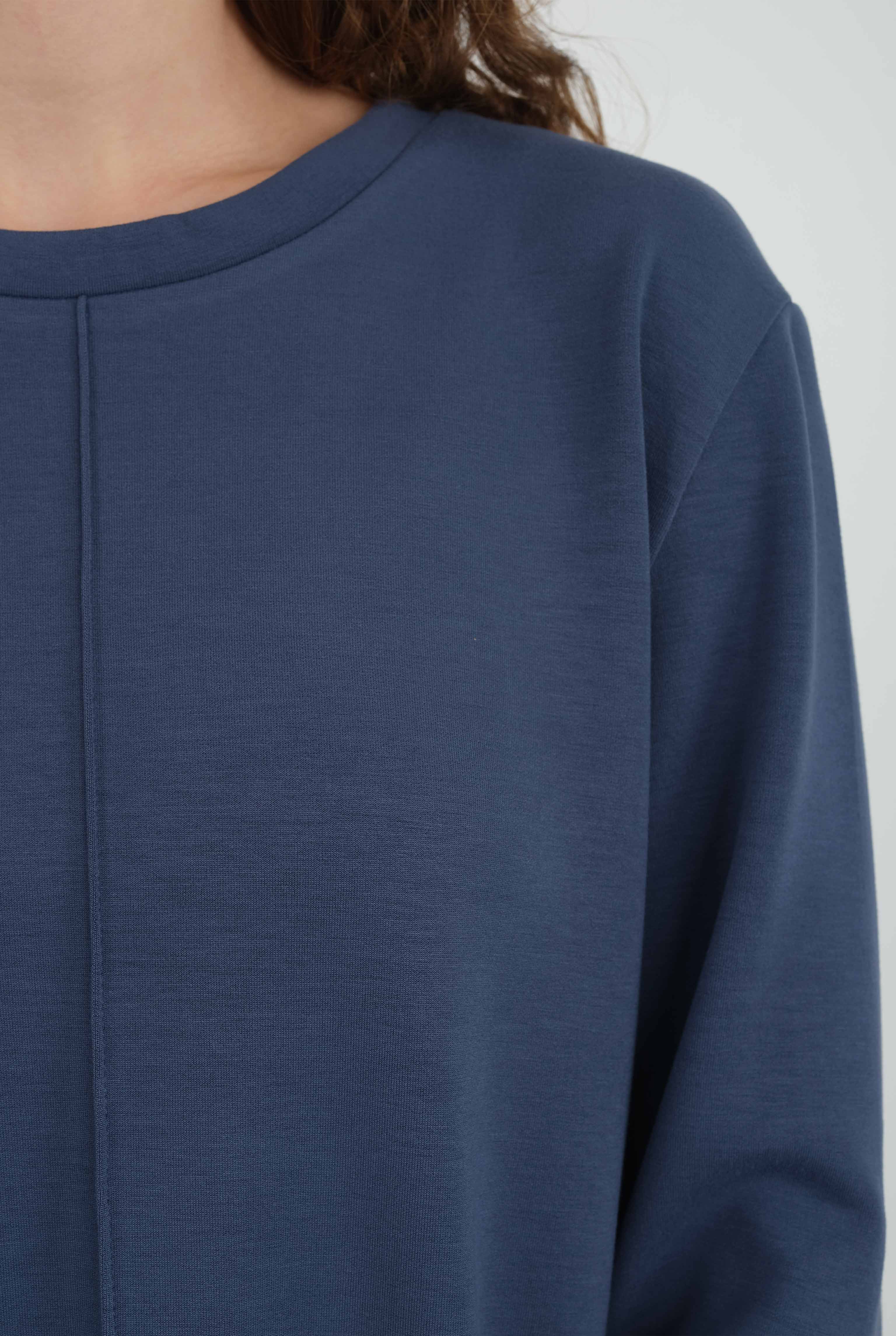 Pintuck Modal Sweat Royal Blue - 4