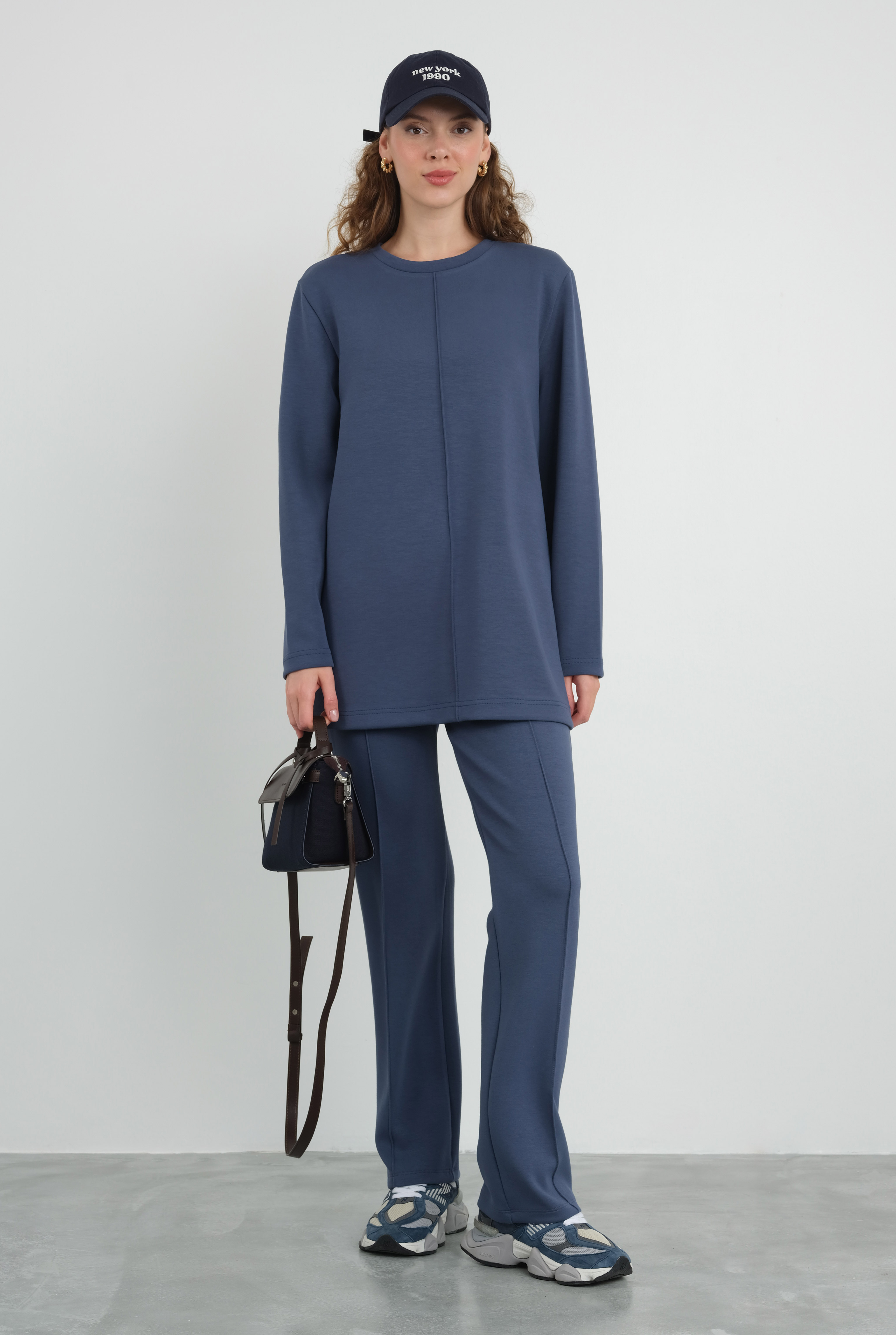Pintuck Modal Sweat Royal Blue - HE-QA