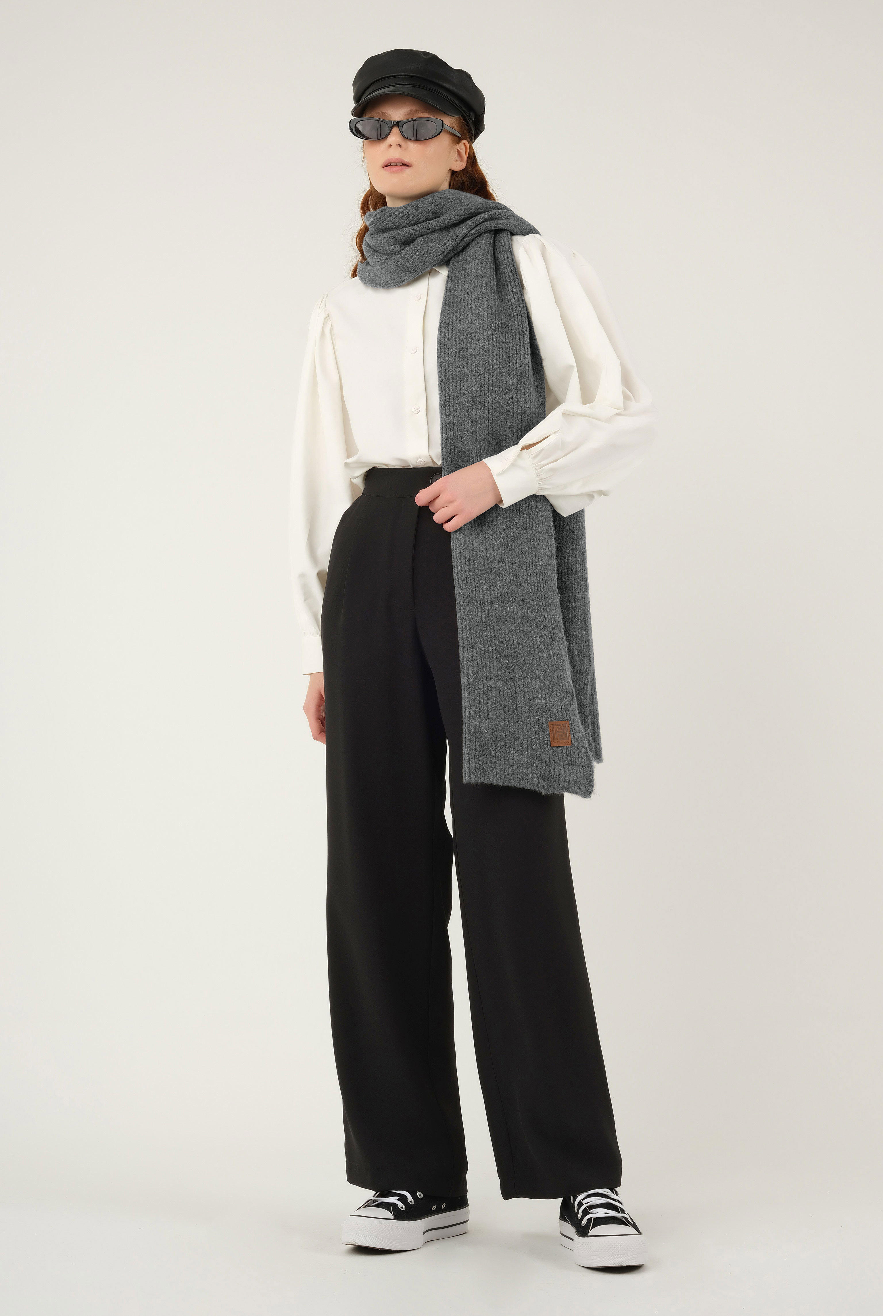 Knitted Kerchief Anthracite - 10